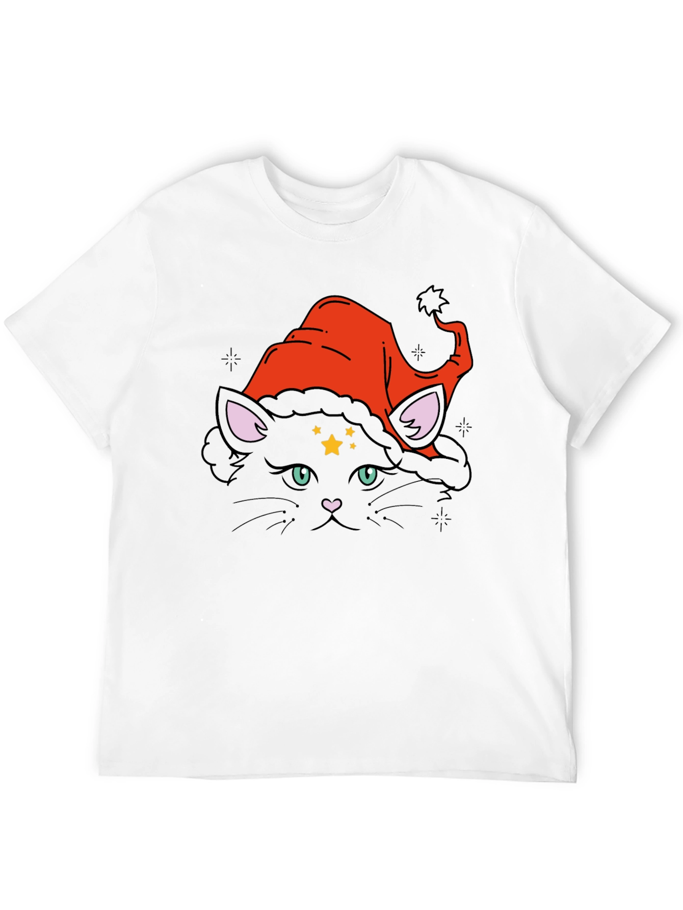 Witch Cat Graphic Tee - Black Cotton T-Shirt