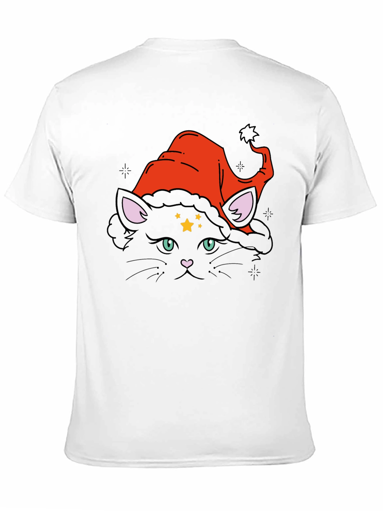 Witch Cat Graphic Tee - Black Cotton T-Shirt