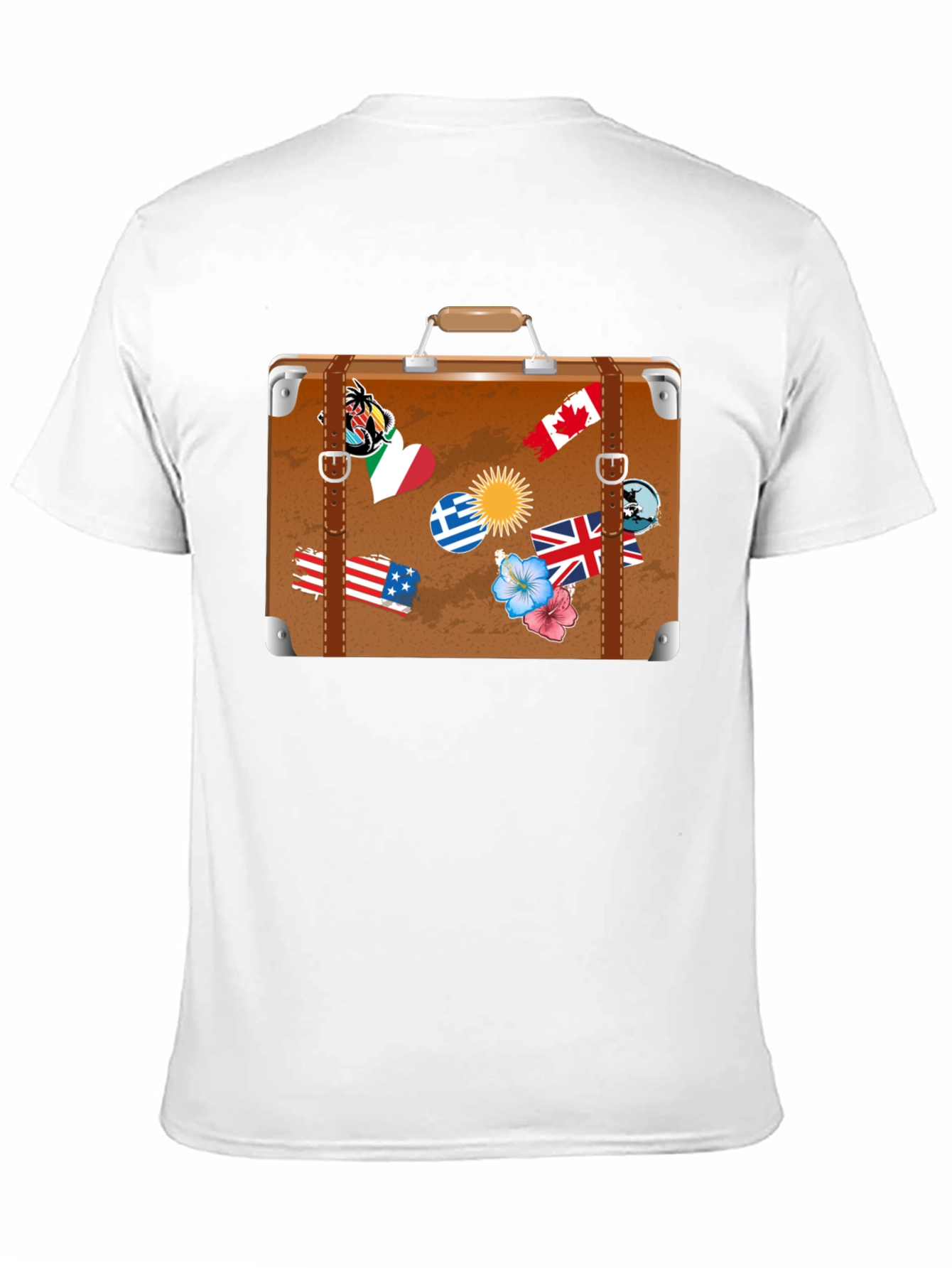Travel Suitcase Graphic T-Shirt - Black