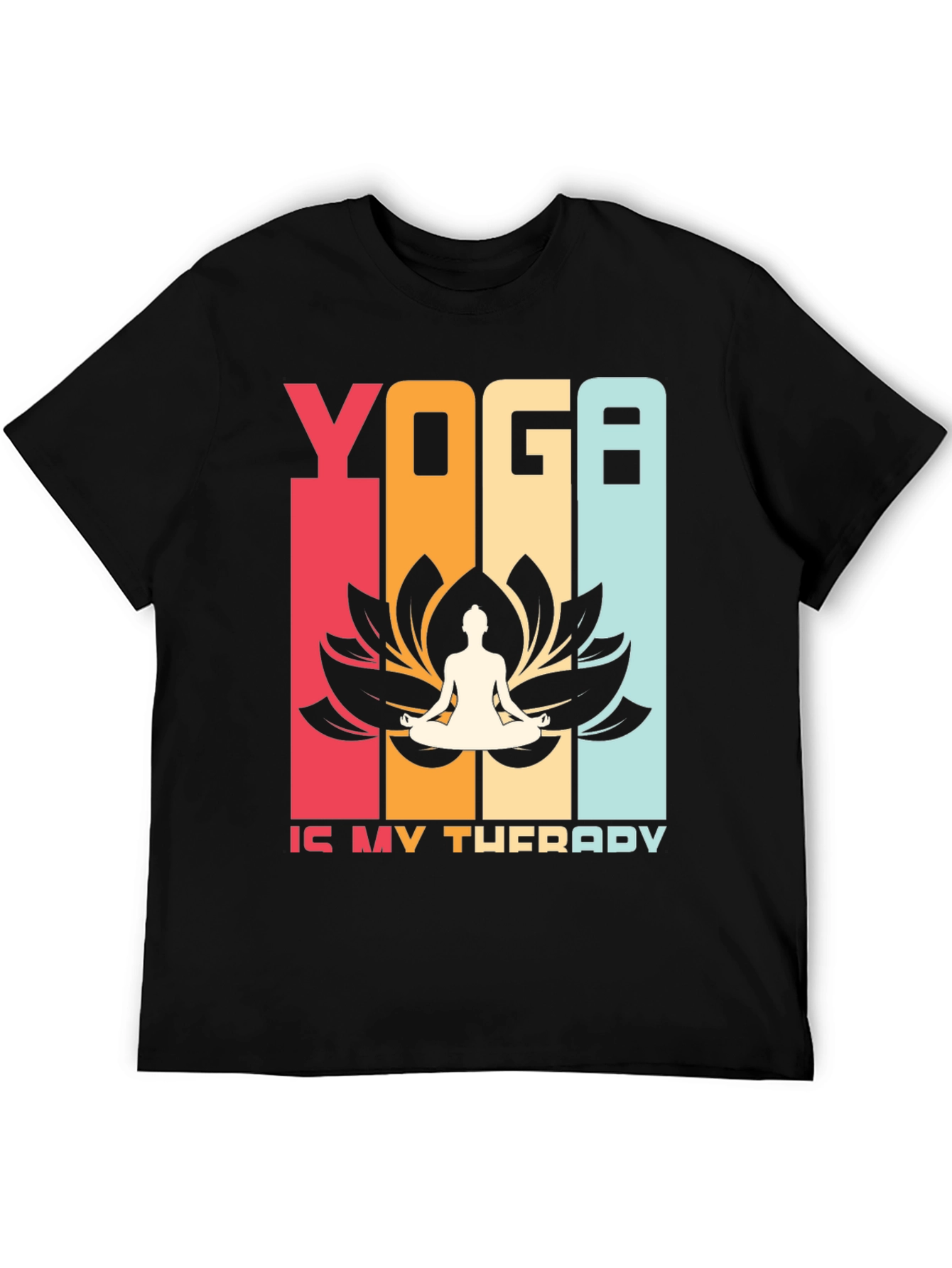 Yoga Therapy T-Shirt Retro Style Meditation Tee