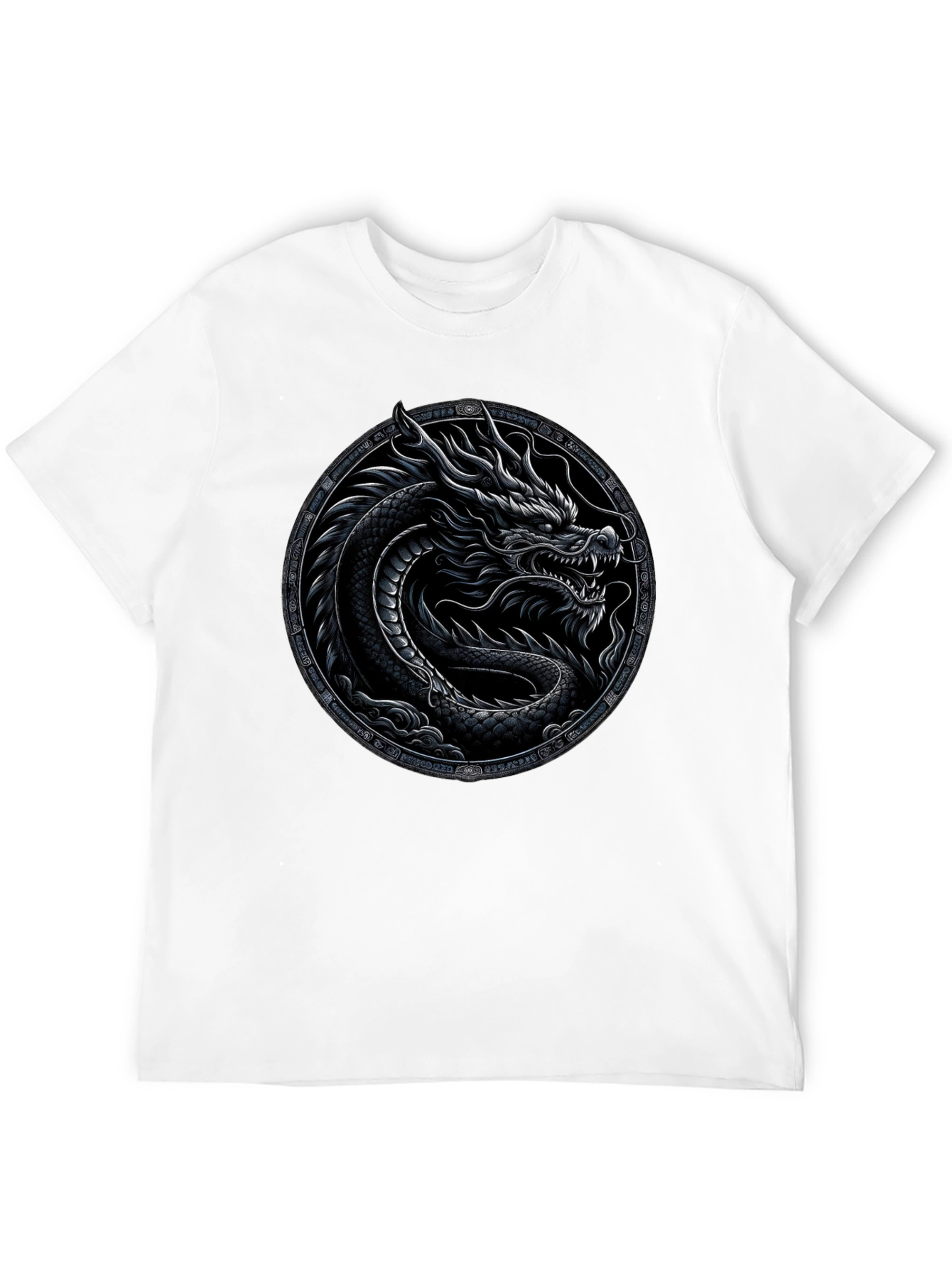 Black Dragon Circle Graphic Tee