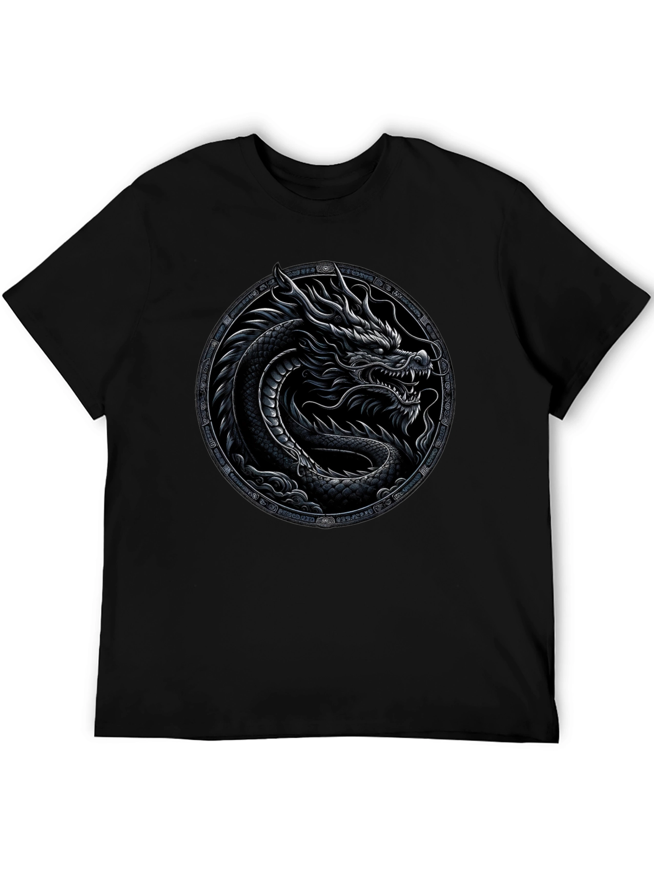 Black Dragon Circle Graphic Tee