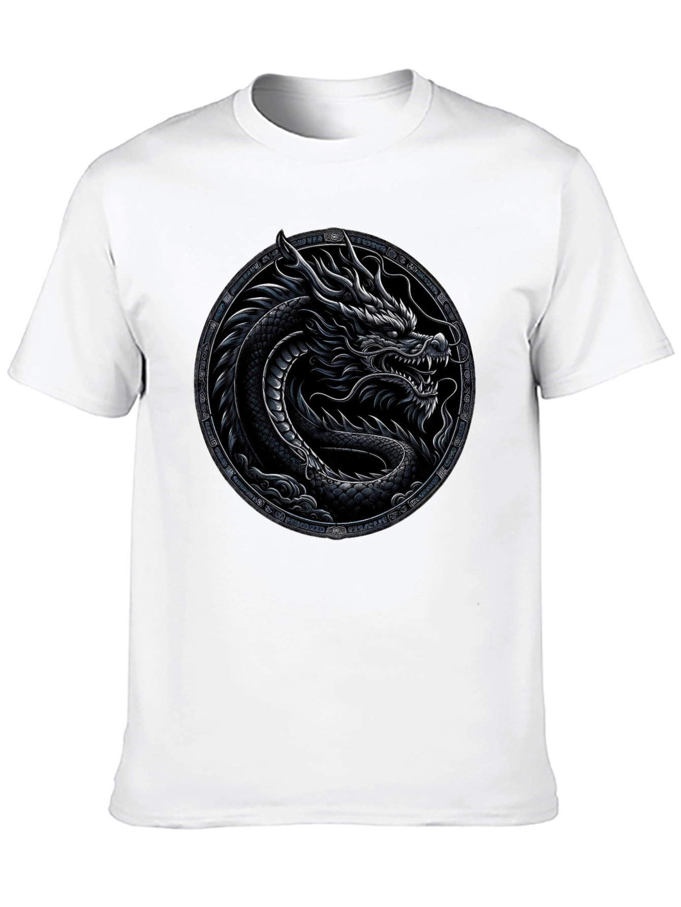 Black Dragon Circle Graphic Tee