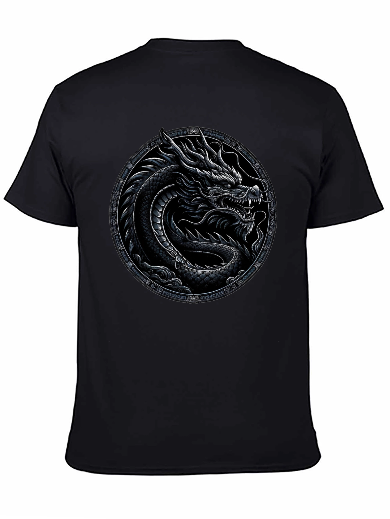 Black Dragon Circle Graphic Tee