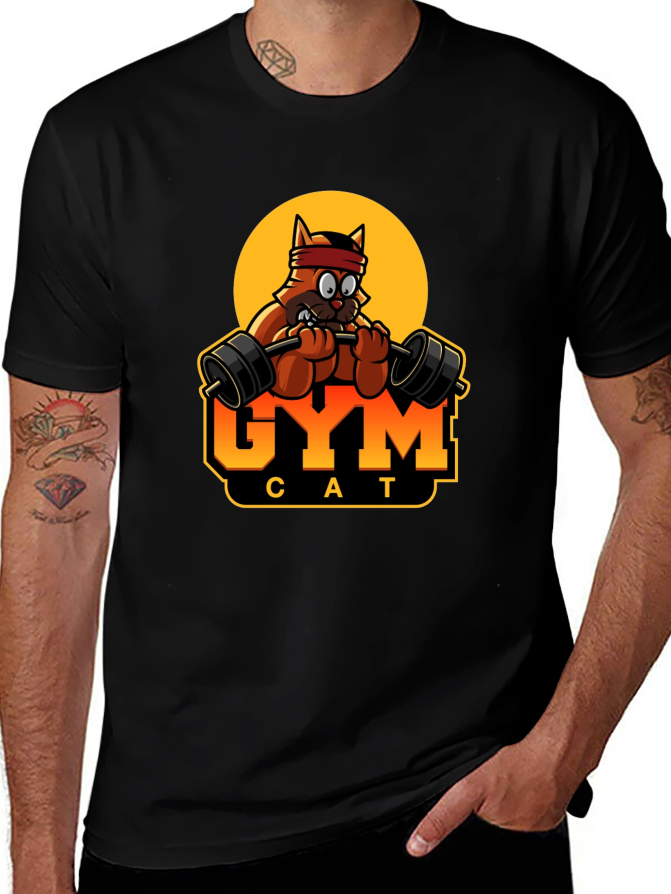 Gym Cat T-Shirt - Funny Workout Tee