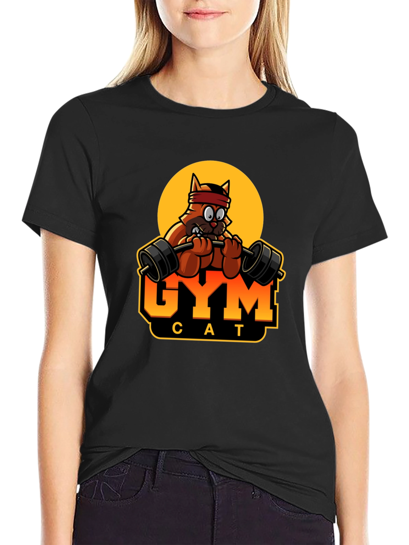 Gym Cat T-Shirt - Funny Workout Tee
