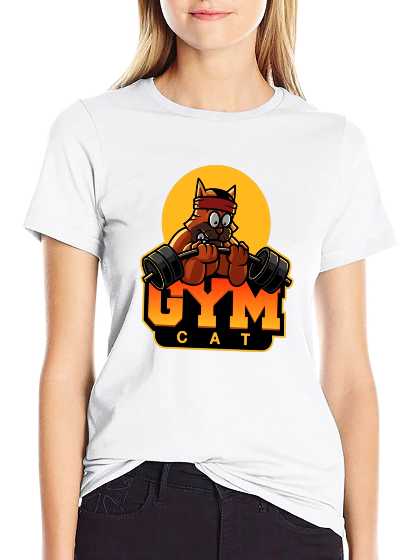 Gym Cat T-Shirt - Funny Workout Tee