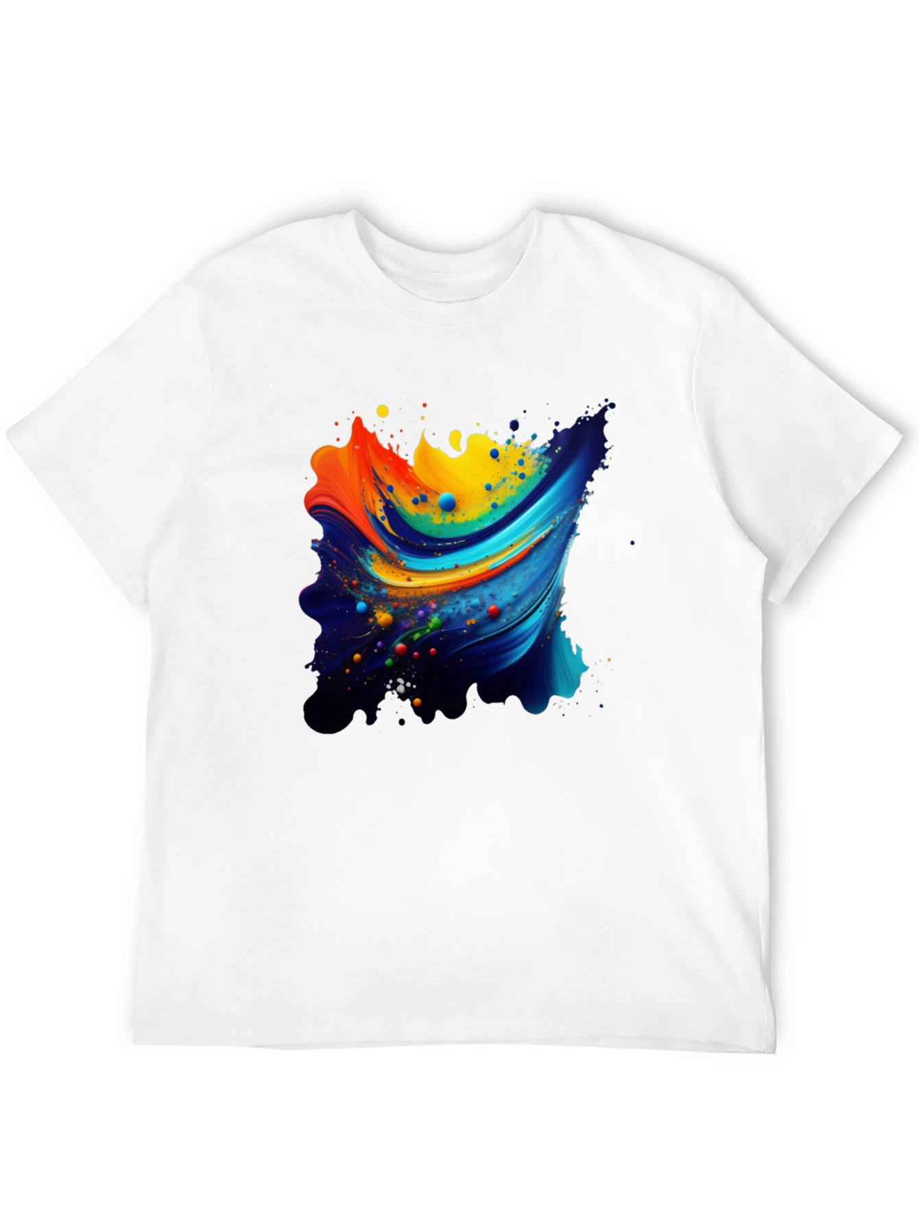 Abstract Swirl Graphic Black T-Shirt