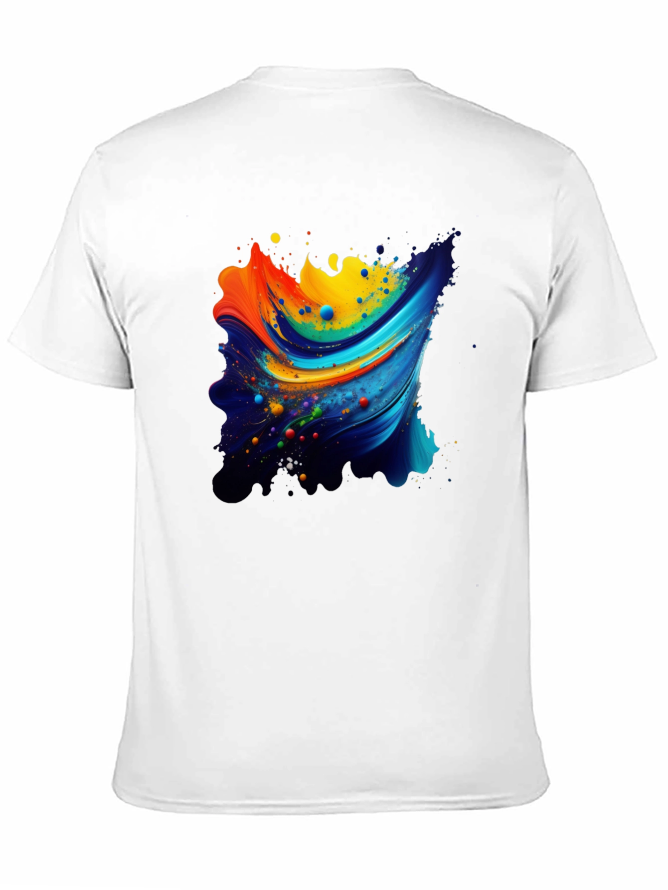 Abstract Swirl Graphic Black T-Shirt