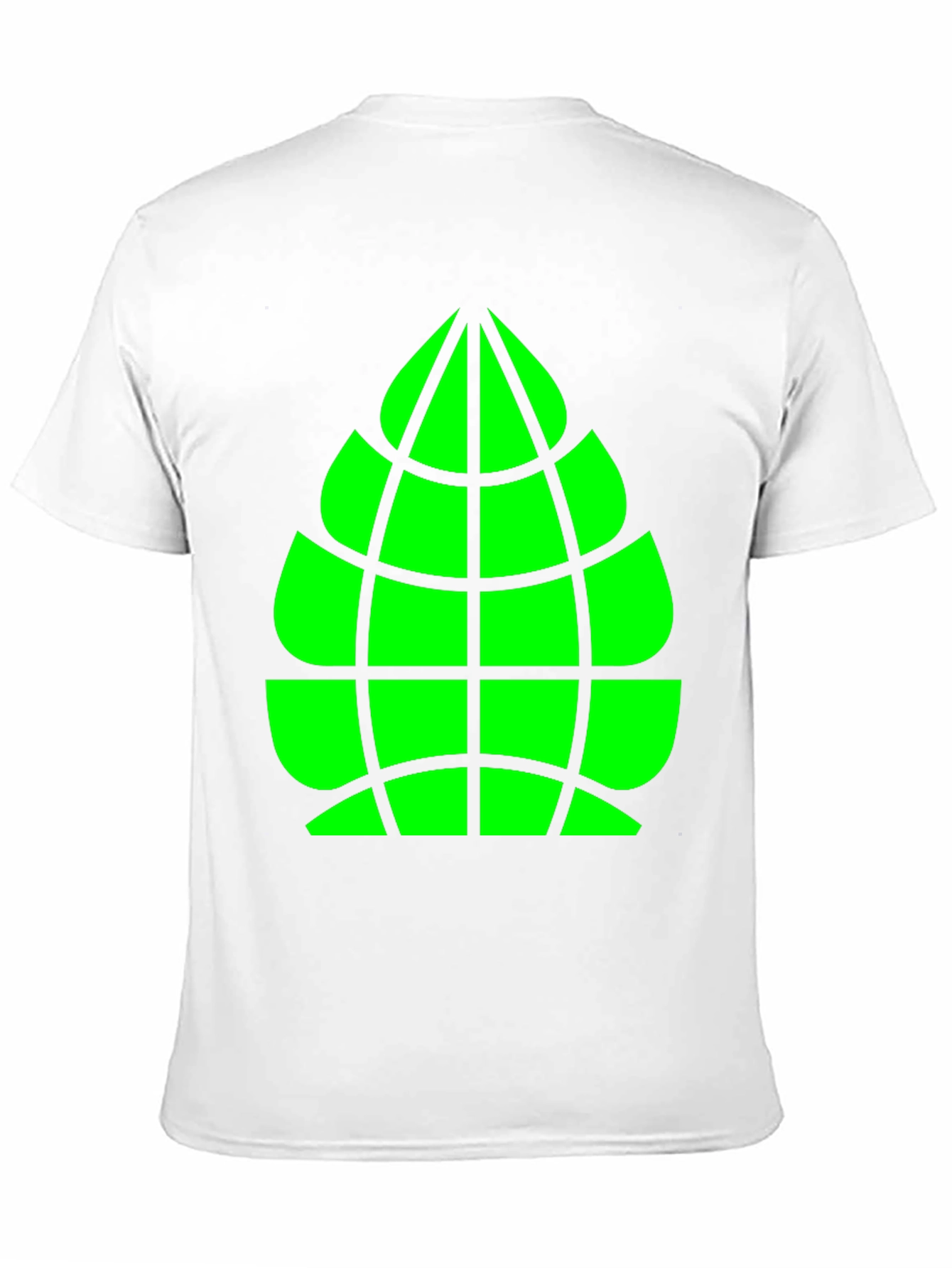 Geometric Green Globe Graphic Tee - Casual Black Shirt