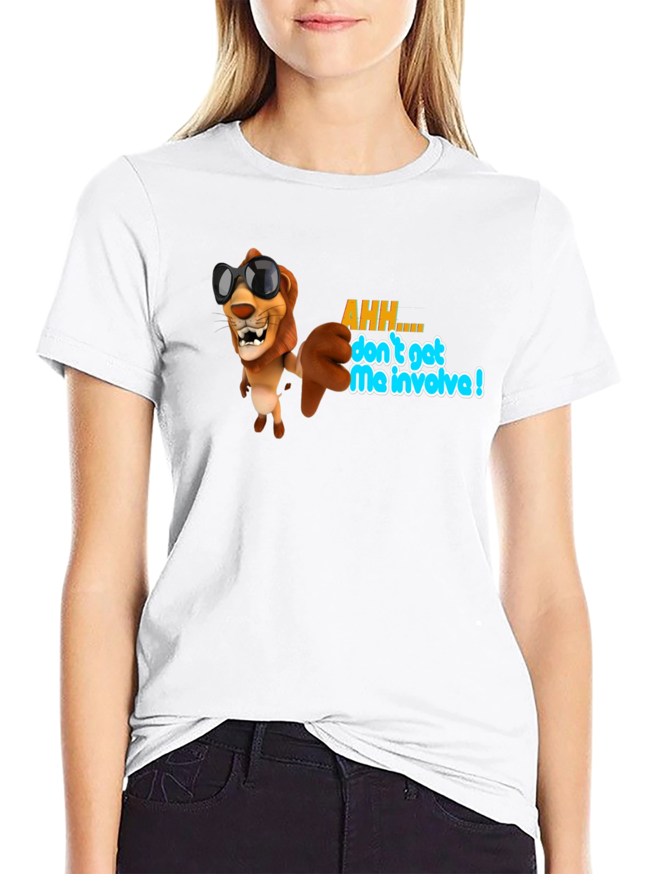 Cool Lion Graphic T-Shirt - Dont Get Me Involved!