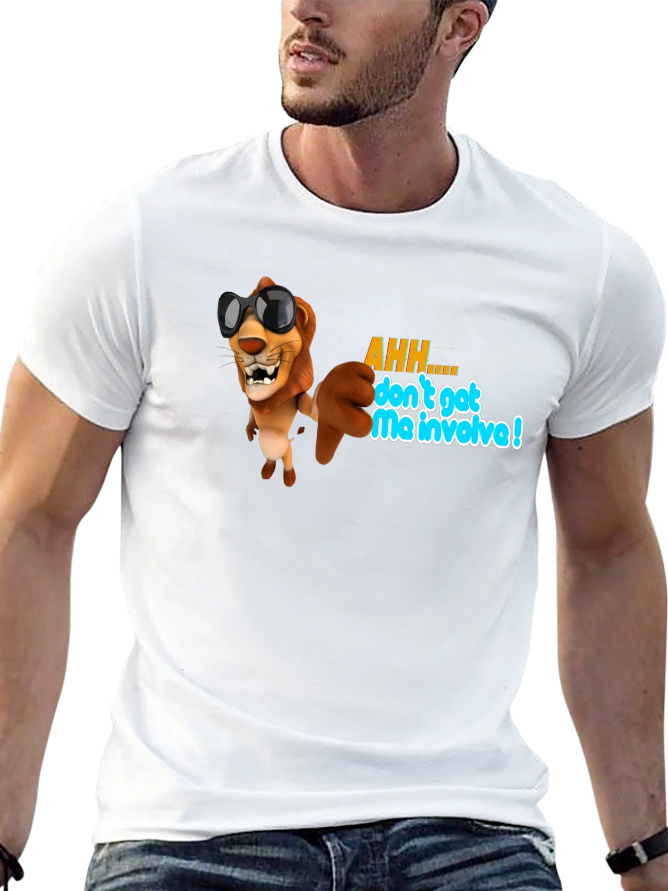 Cool Lion Graphic T-Shirt - Dont Get Me Involved!