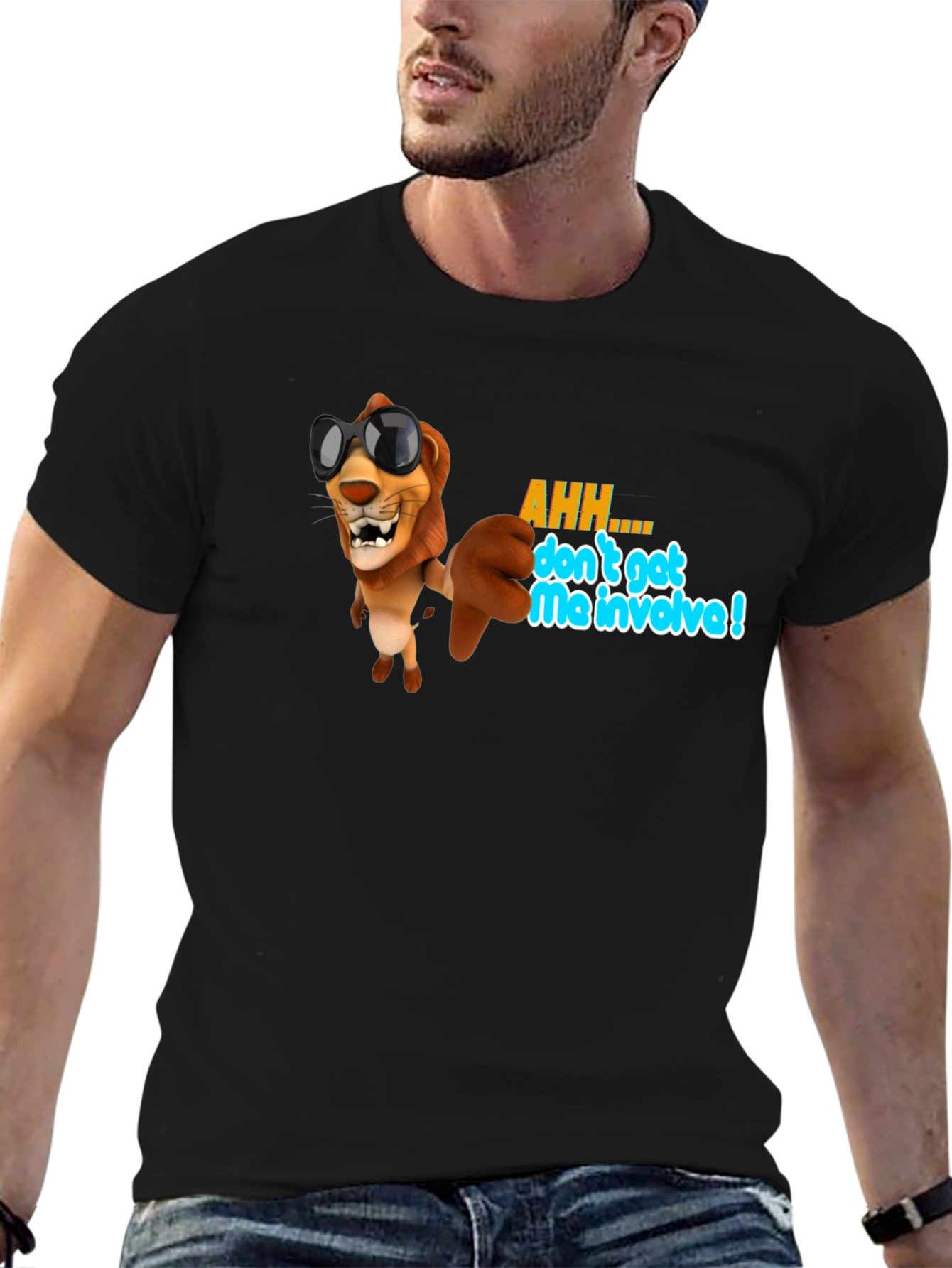 Cool Lion Graphic T-Shirt - Dont Get Me Involved!