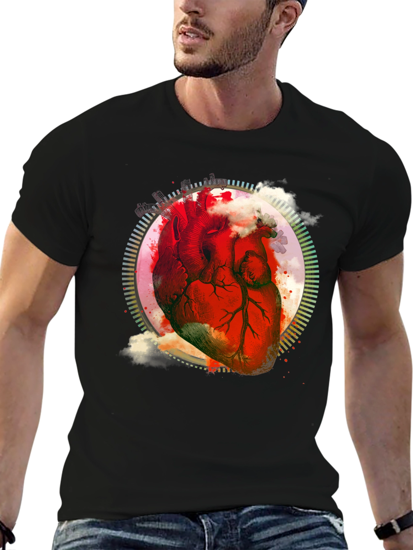 Anatomical Heart Graphic Tee - Unique Design