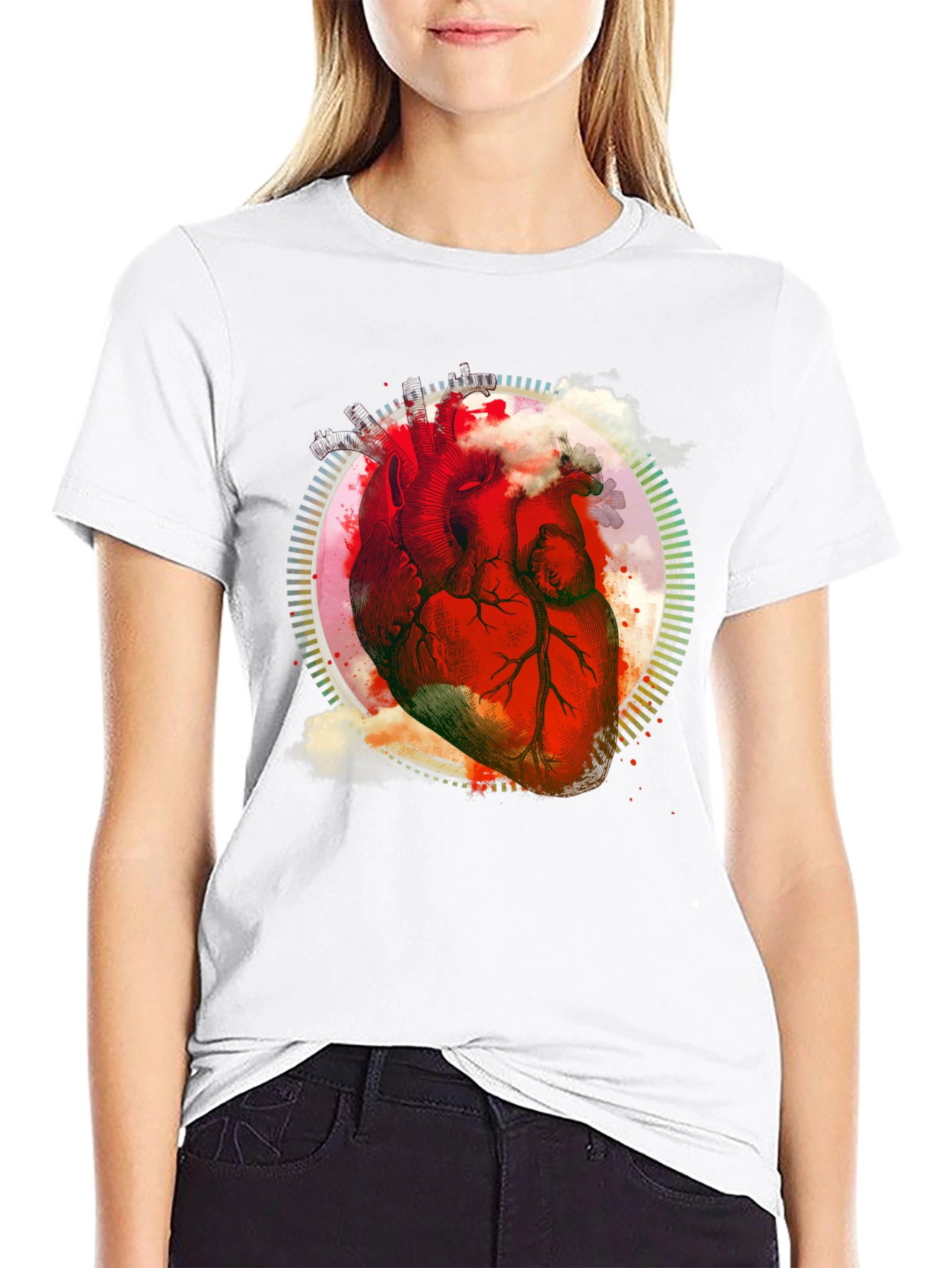 Anatomical Heart Graphic Tee - Unique Design