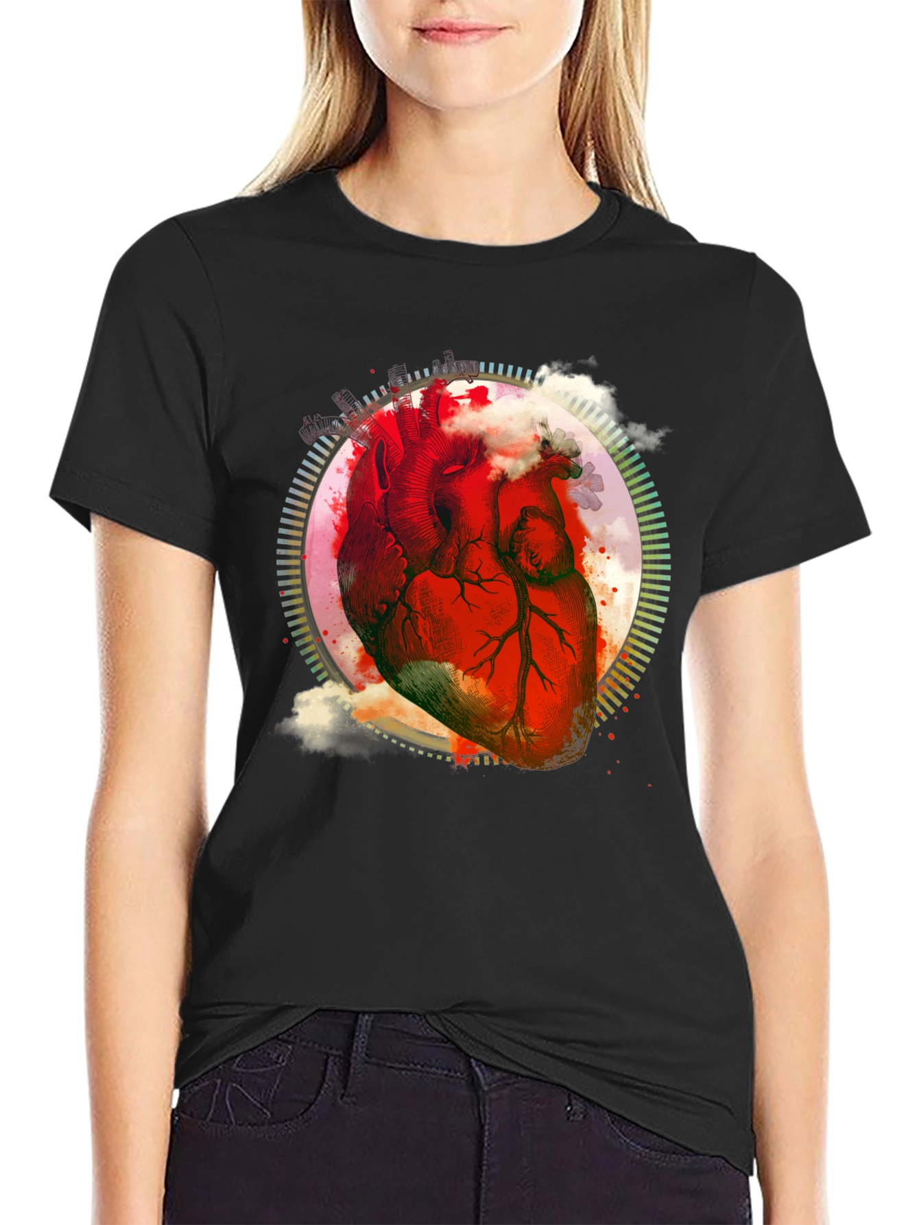 Anatomical Heart Graphic Tee - Unique Design