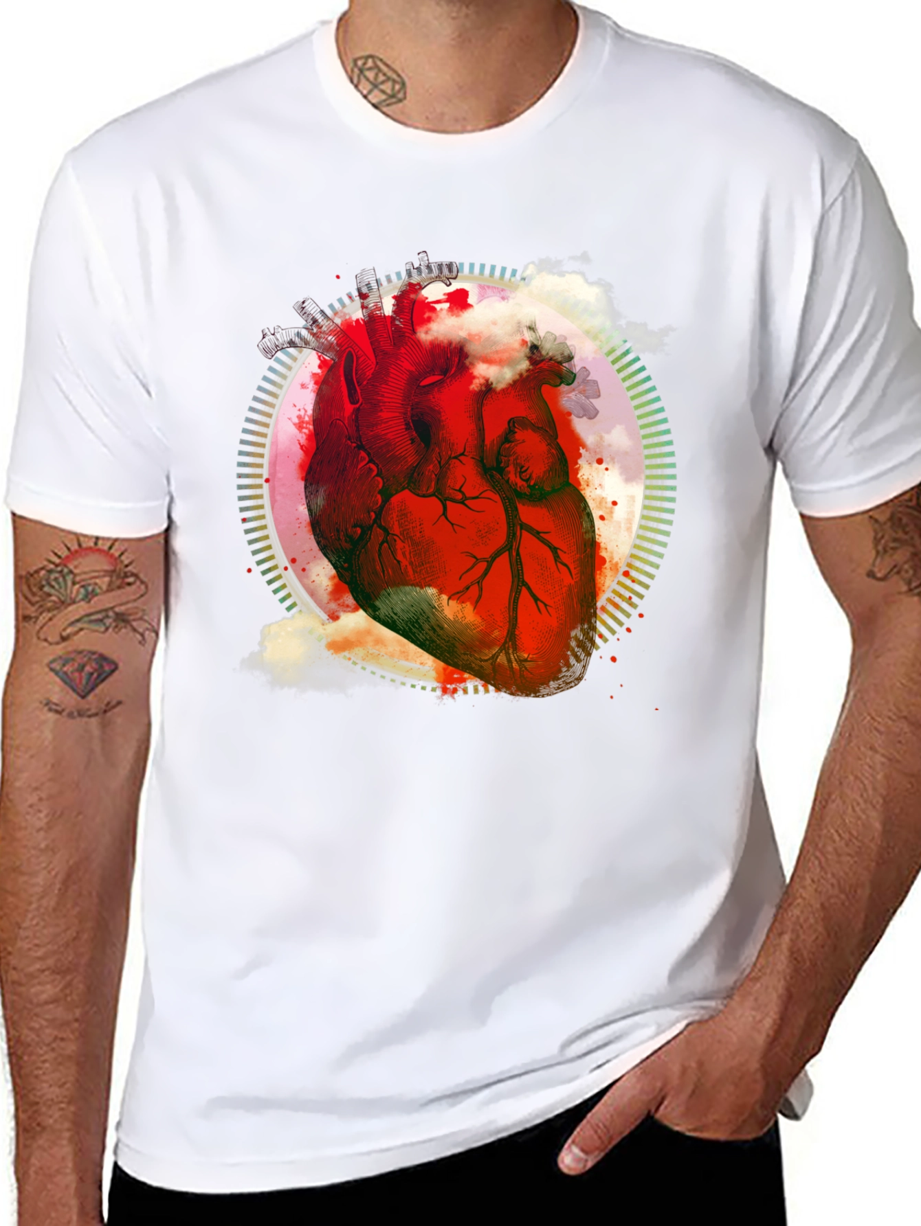 Anatomical Heart Graphic Tee - Unique Design