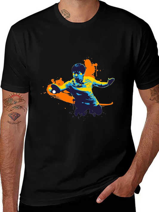 Table Tennis Graphic Tee - Black
