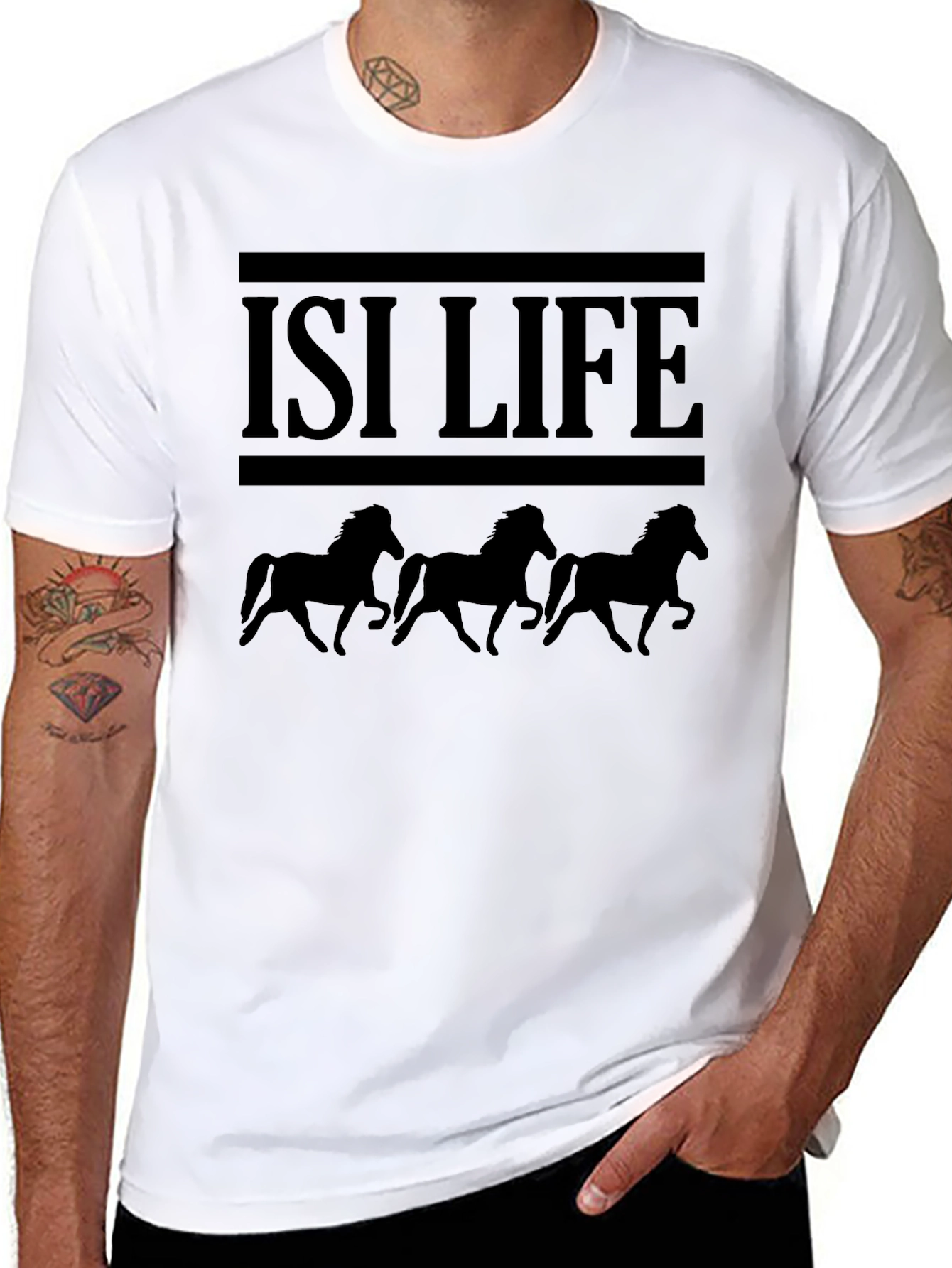 ISI Life Horse T-Shirt - Black