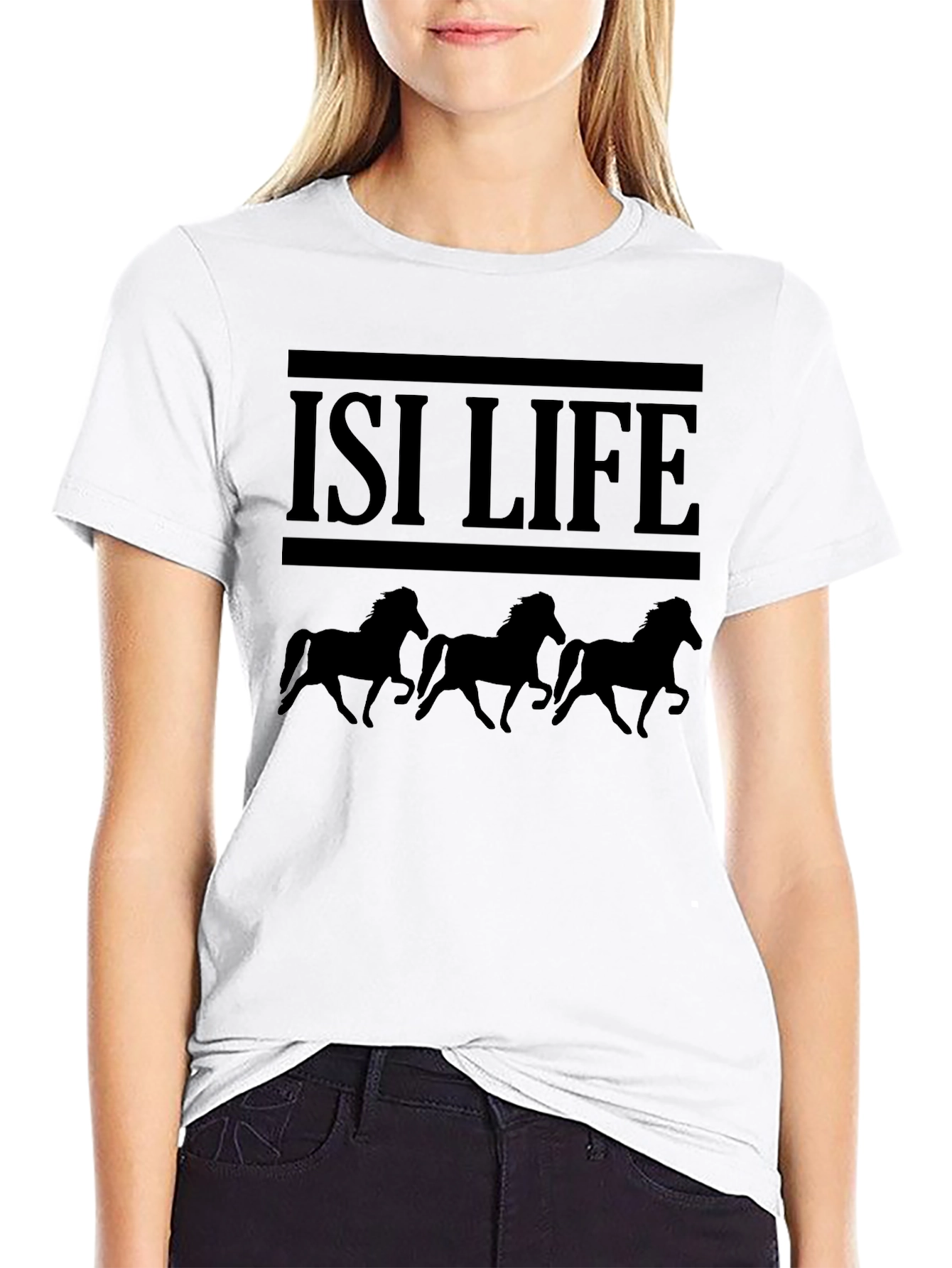 ISI Life Horse T-Shirt - Black