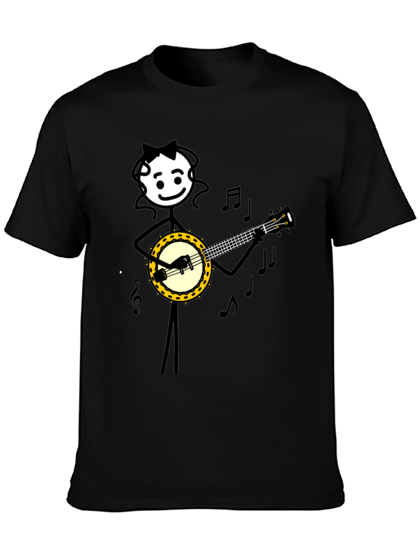 Banjo Playing Stick Figure T-Shirt