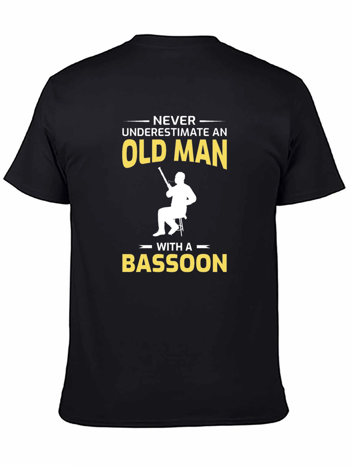 Never Underestimate Bassoon Old Man T-Shirt