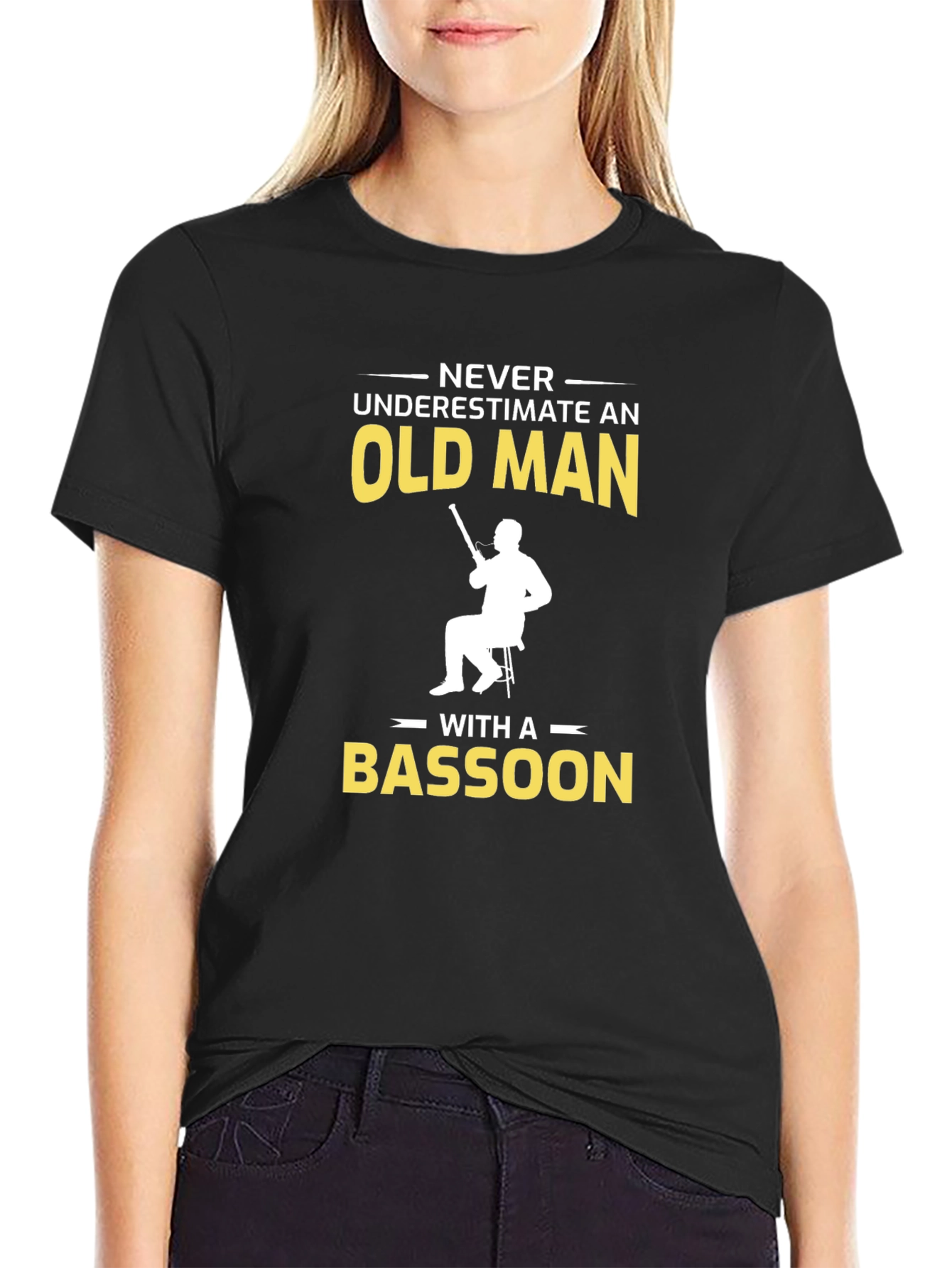 Never Underestimate Bassoon Old Man T-Shirt