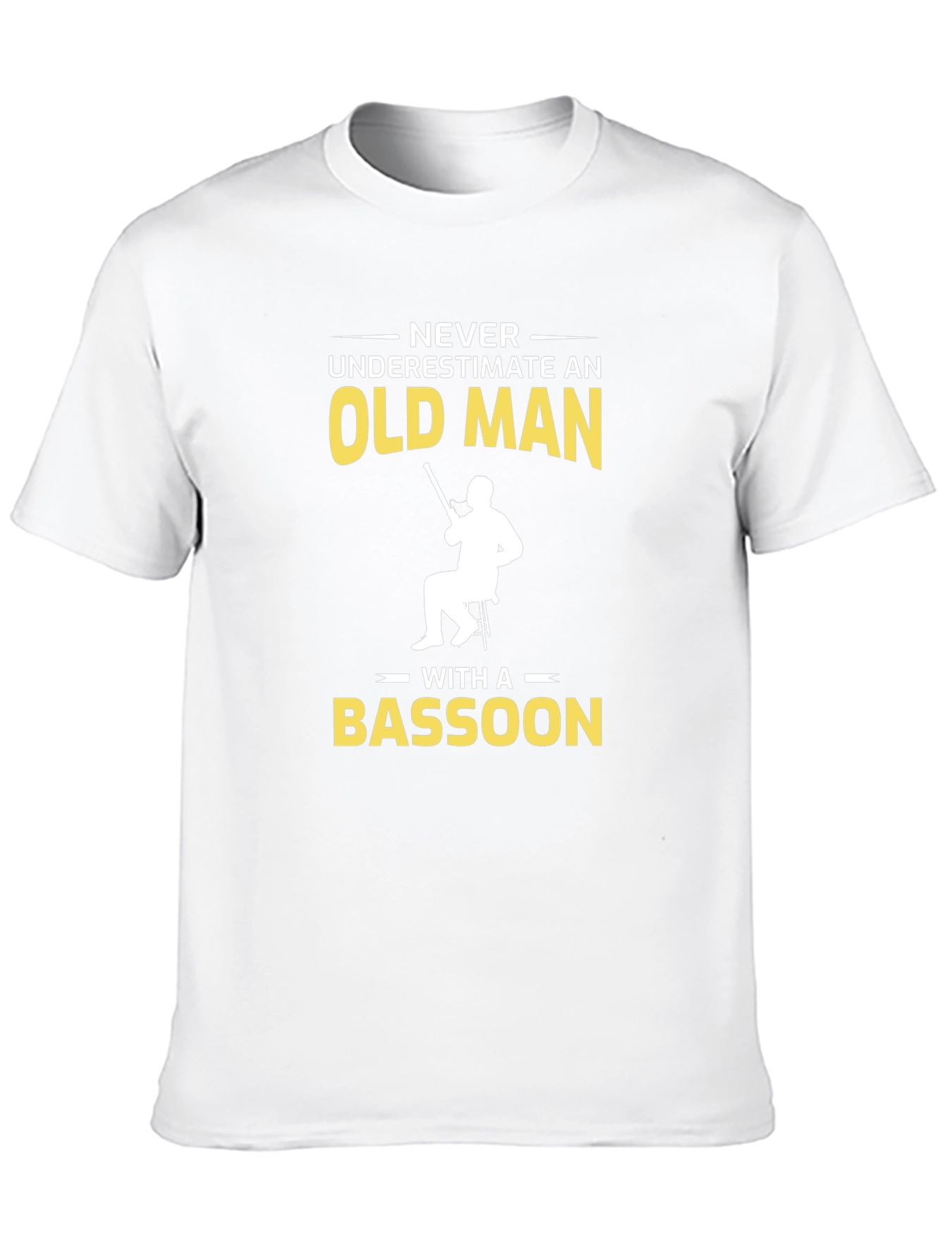 Never Underestimate Bassoon Old Man T-Shirt