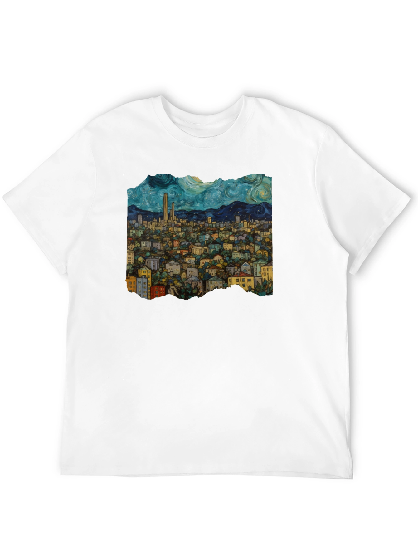 Cityscape Starry Night T-Shirt