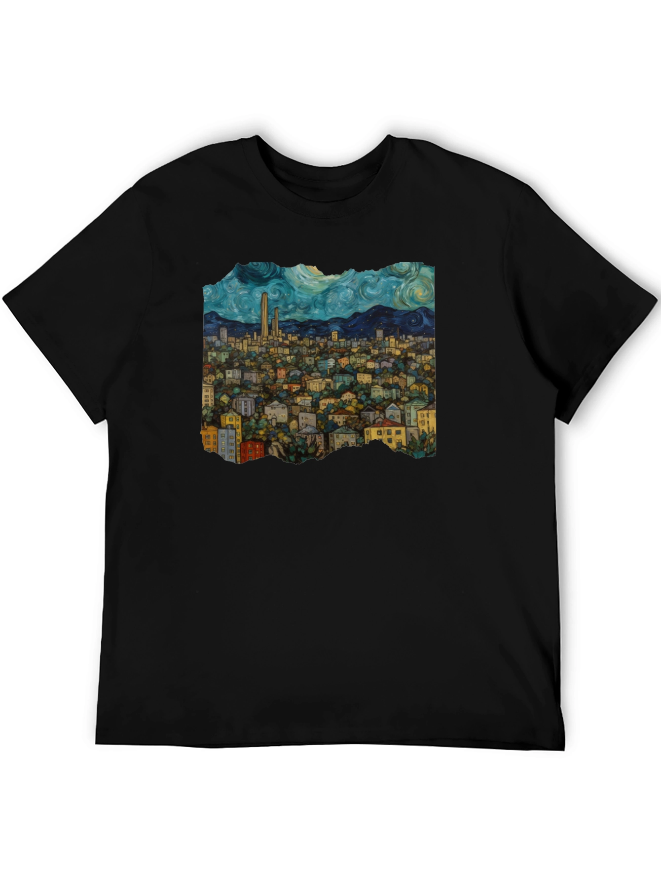 Cityscape Starry Night T-Shirt