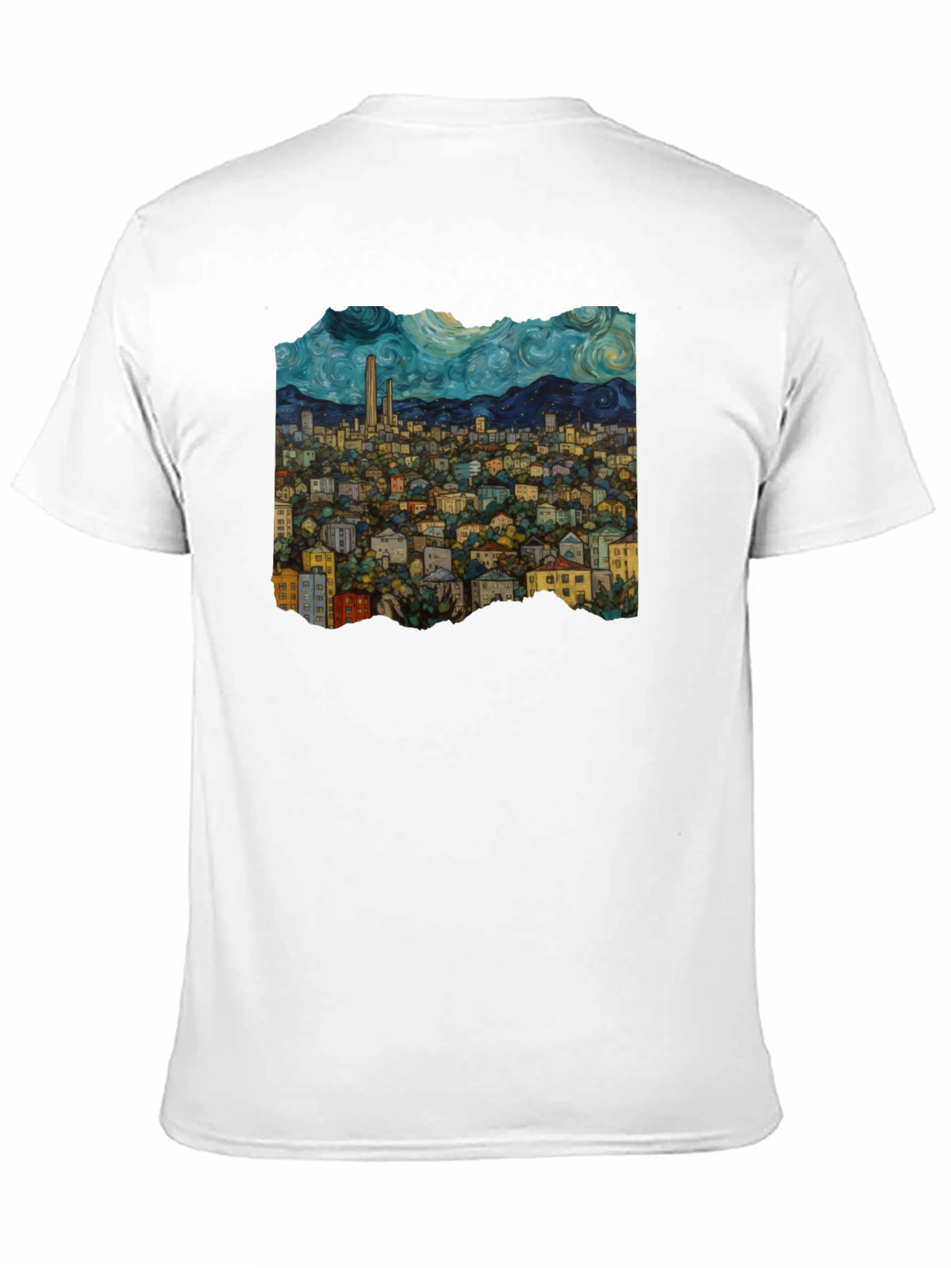 Cityscape Starry Night T-Shirt