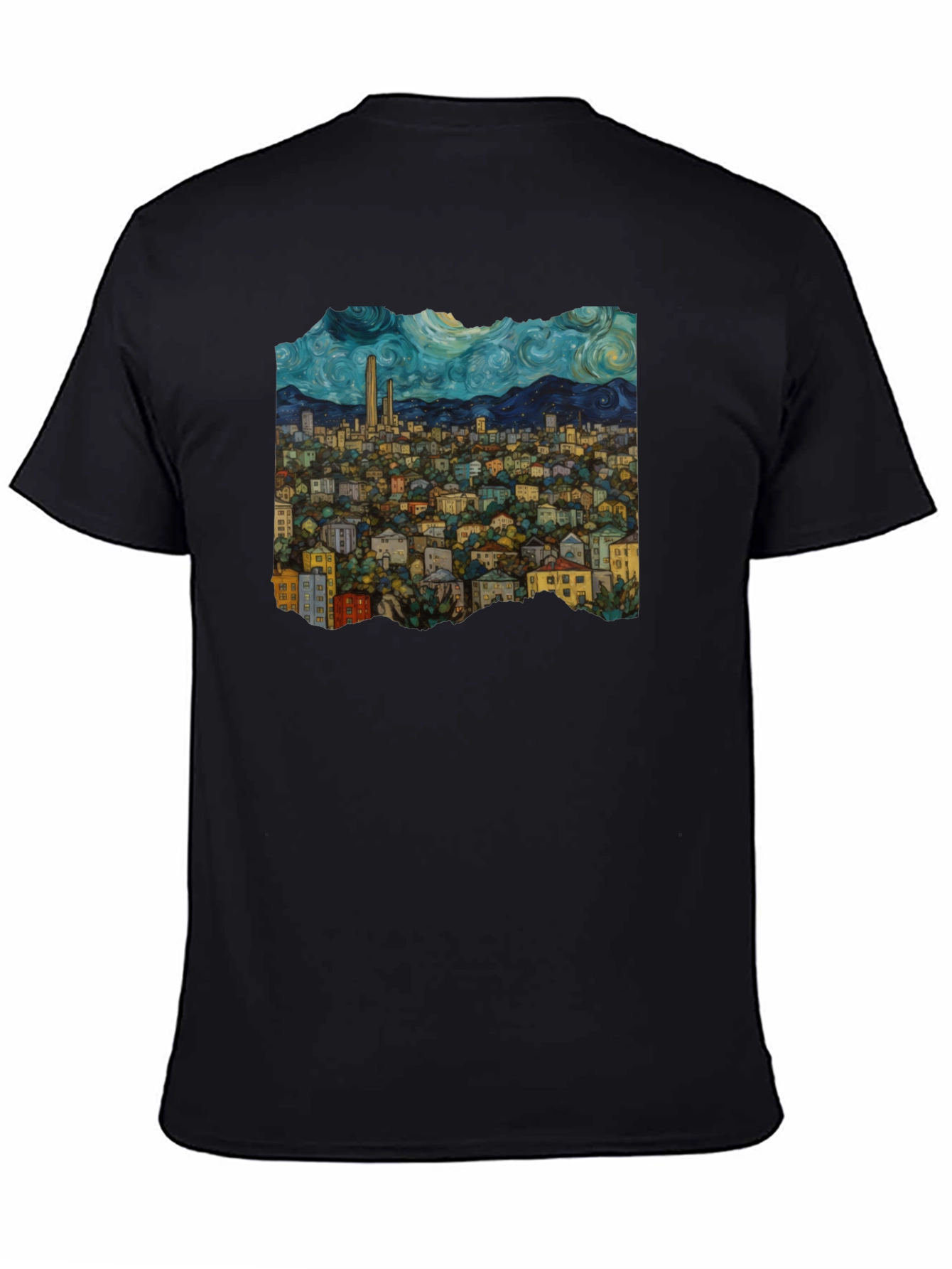 Cityscape Starry Night T-Shirt