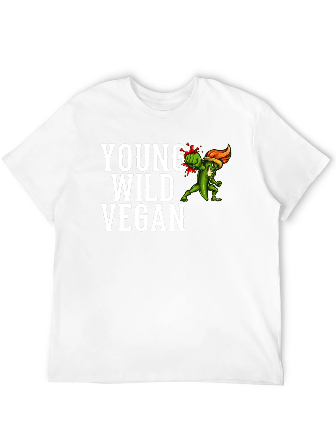 Young Wild Vegan Graphic Tee - Black
