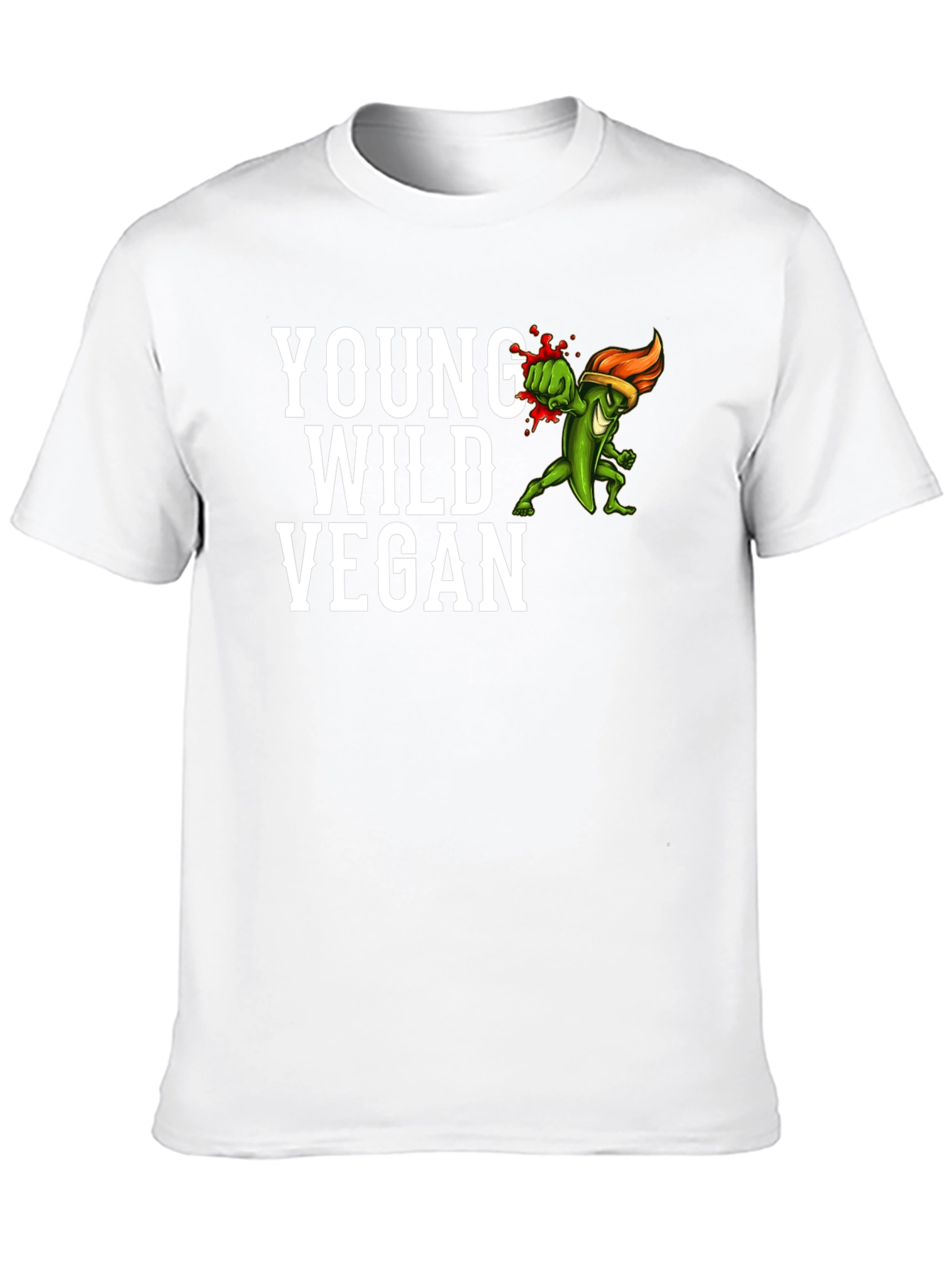 Young Wild Vegan Graphic Tee - Black