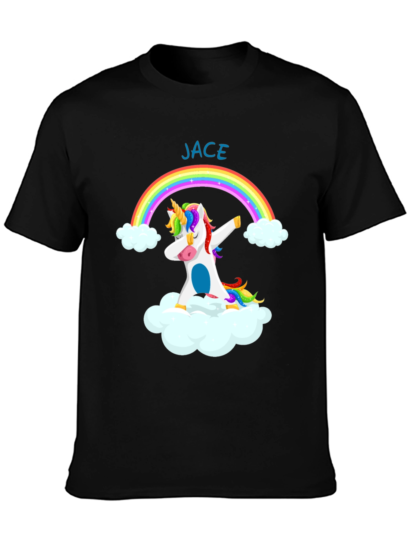 JACE Unicorn Rainbow Dabbing T-Shirt