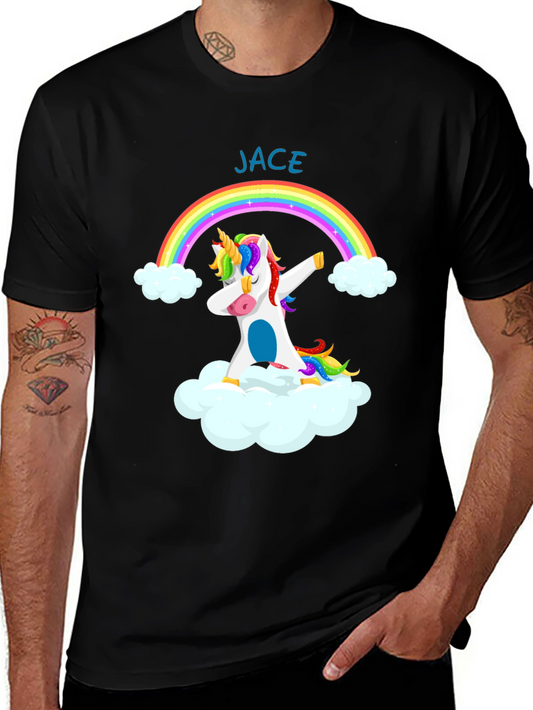 JACE Unicorn Rainbow Dabbing T-Shirt