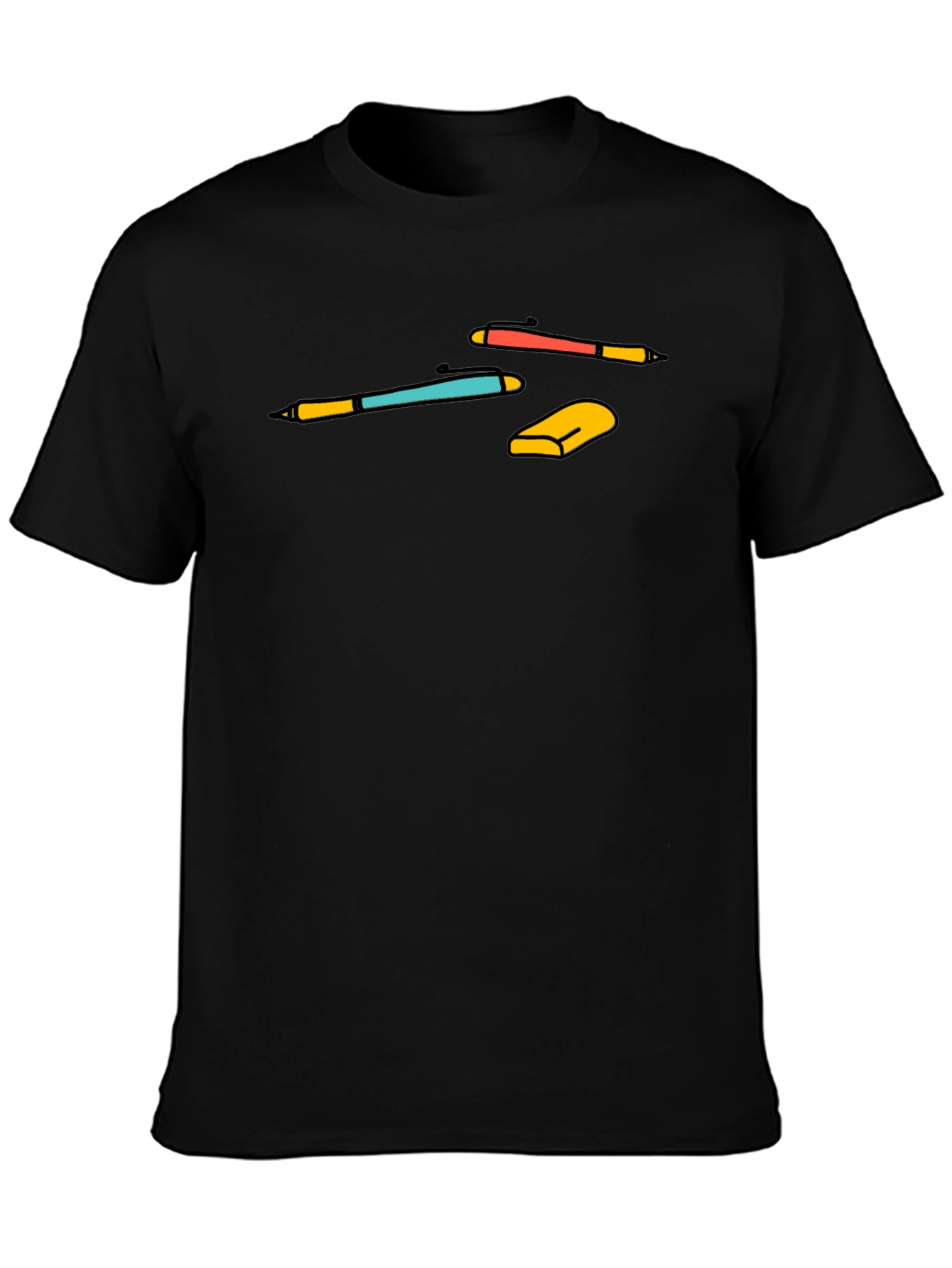 Stationery Graphic Tee - Black Casual Shirt