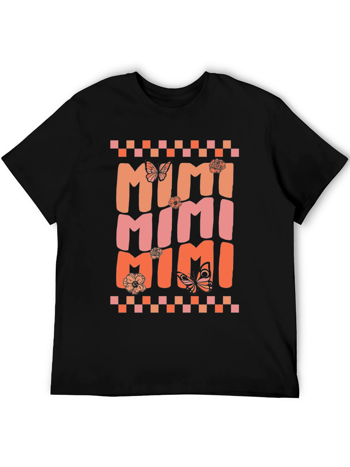 MIMI Graphic Tee with Butterflies and Flowers
