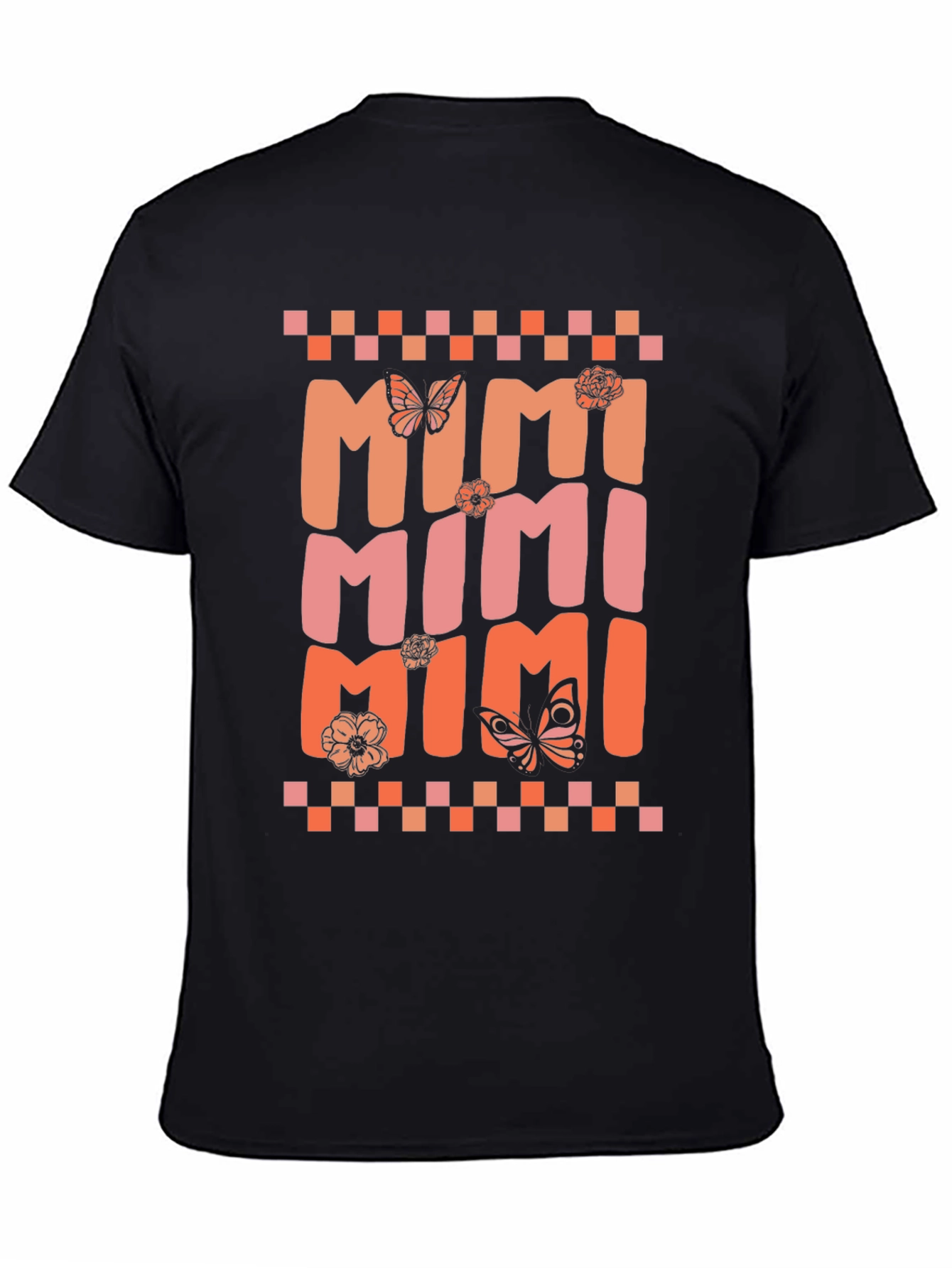 MIMI Graphic Tee with Butterflies and Flowers