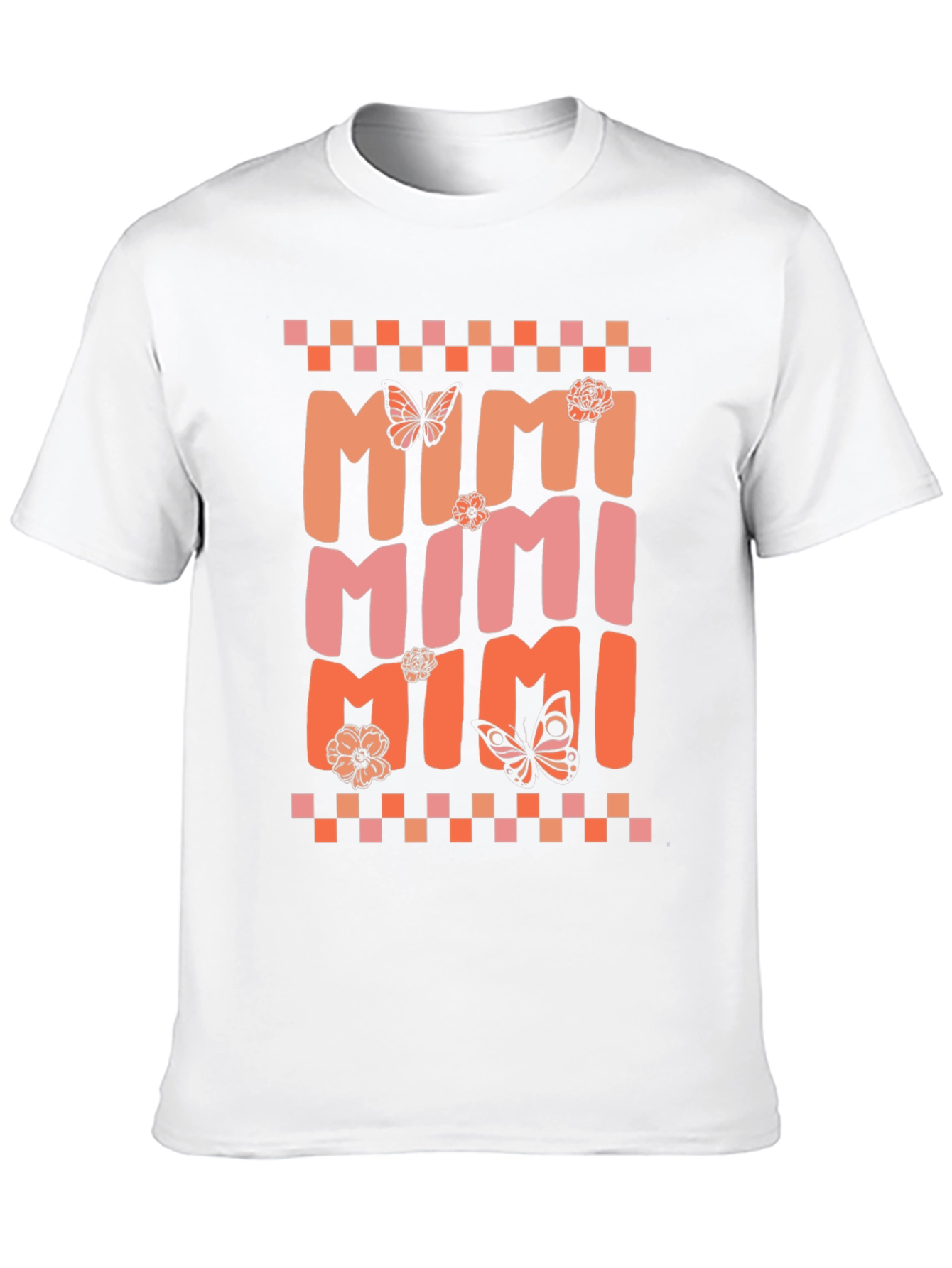 MIMI Graphic Tee with Butterflies and Flowers