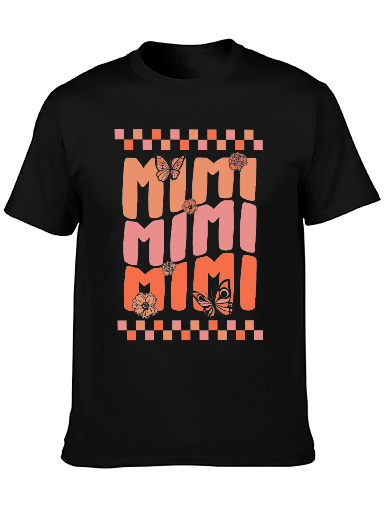 MIMI Graphic Tee with Butterflies and Flowers