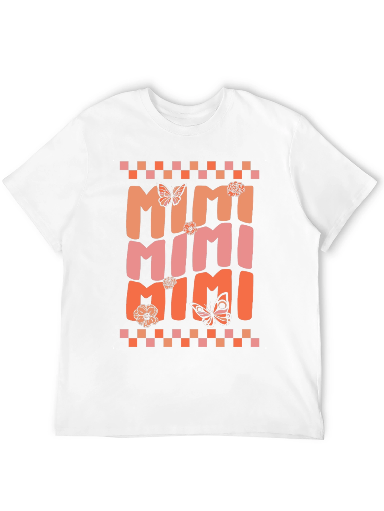 MIMI Graphic Tee with Butterflies and Flowers