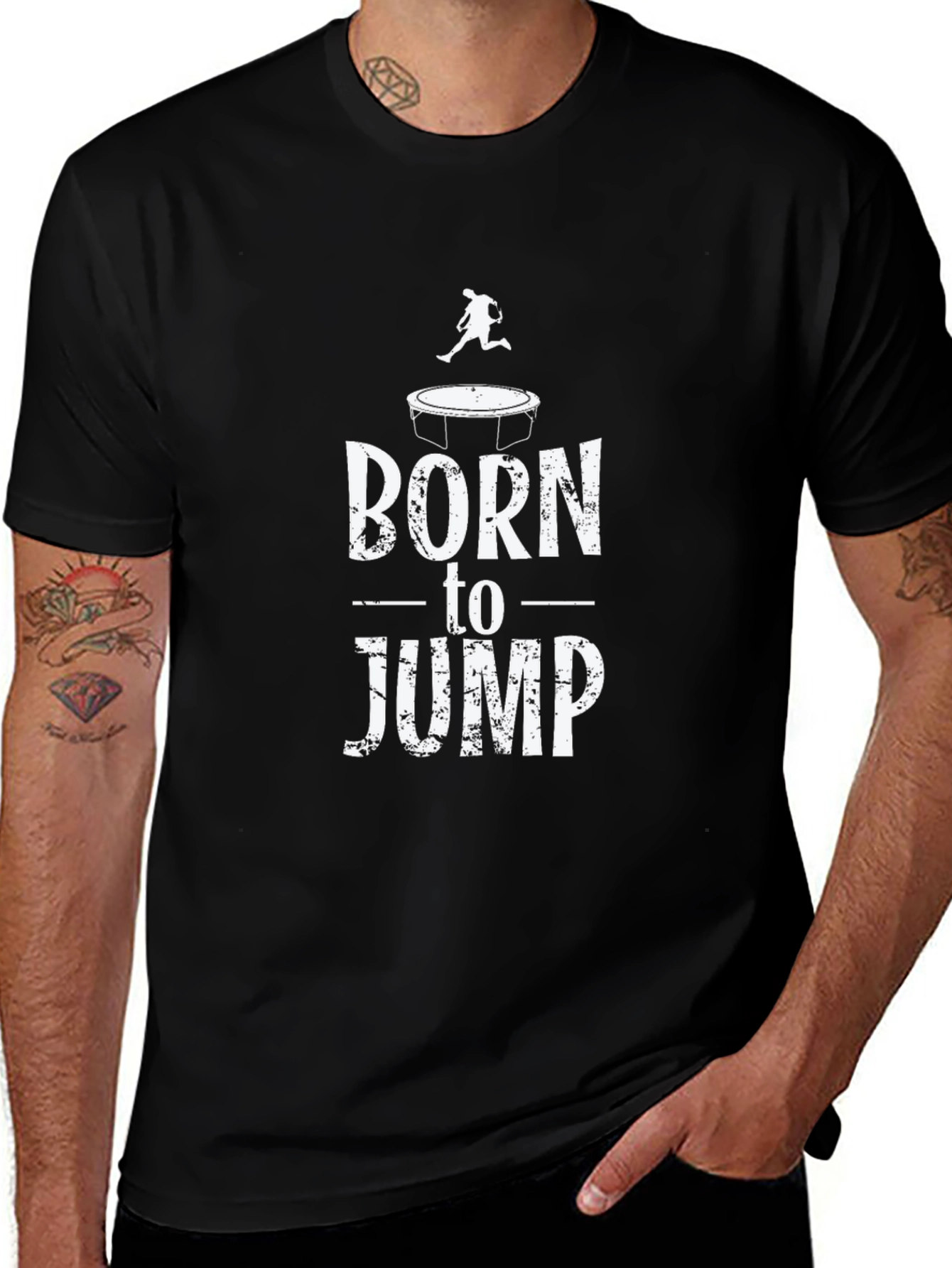Born to Jump Black Graphic Tee