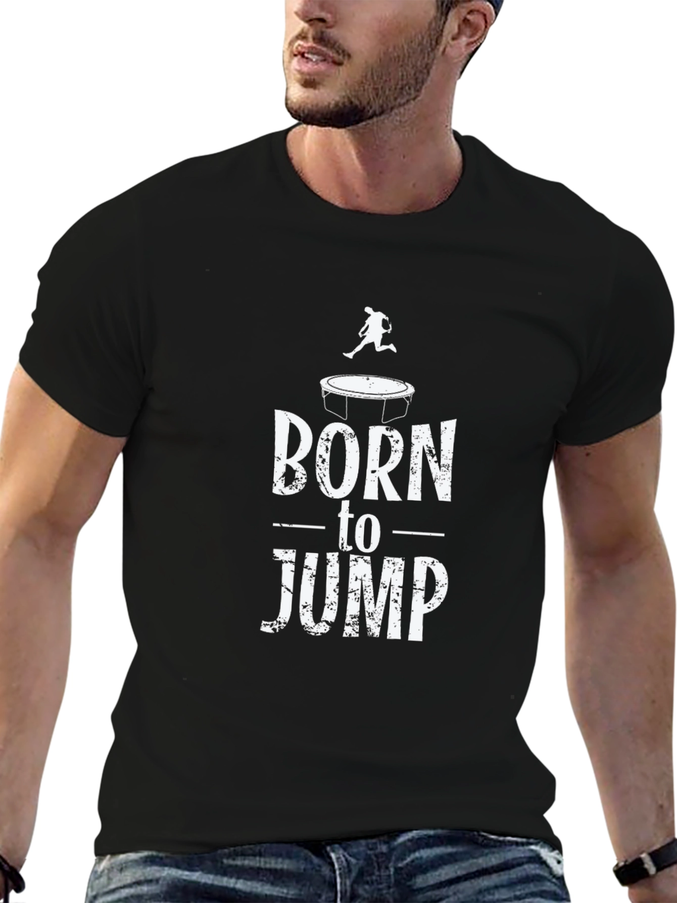 Born to Jump Black Graphic Tee