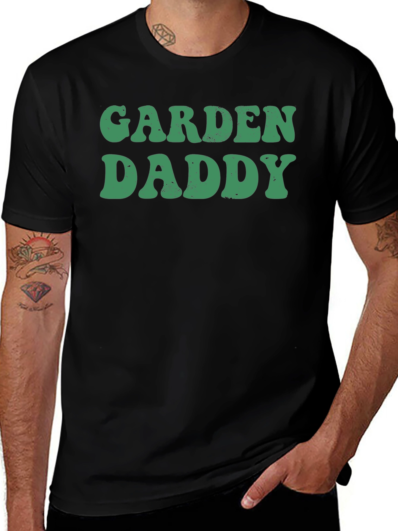 Garden Daddy Graphic T-Shirt - Black Casual Tee