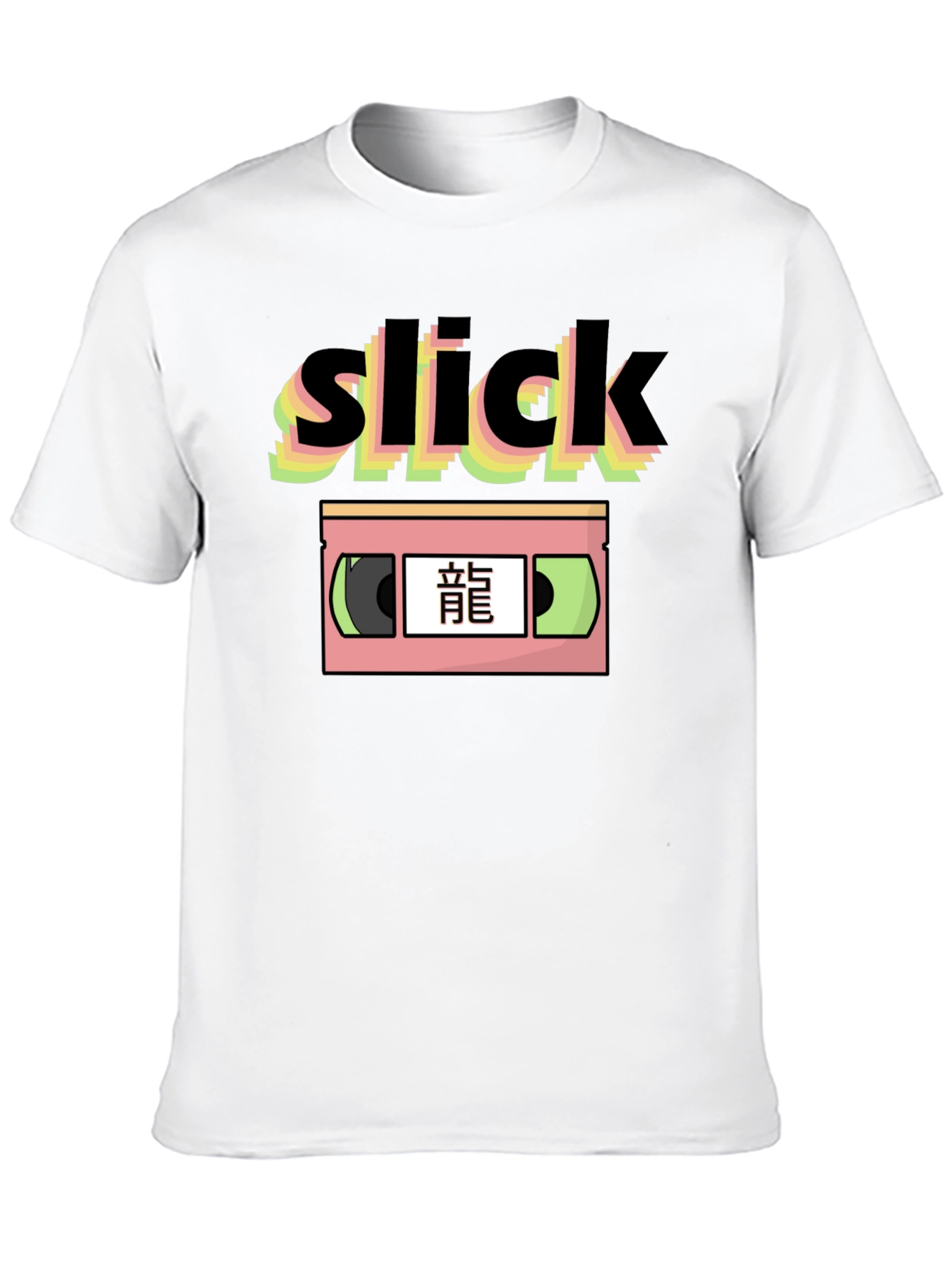 Slick Retro Japanese VHS Graphic T-Shirt