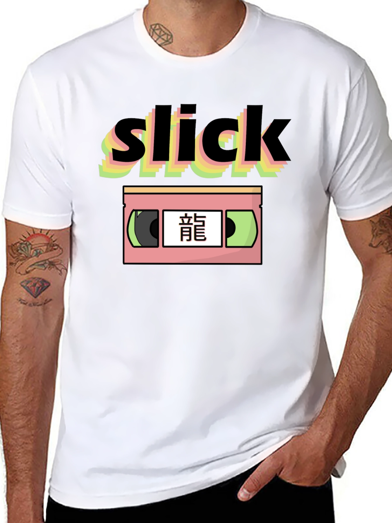 Slick Retro Japanese VHS Graphic T-Shirt