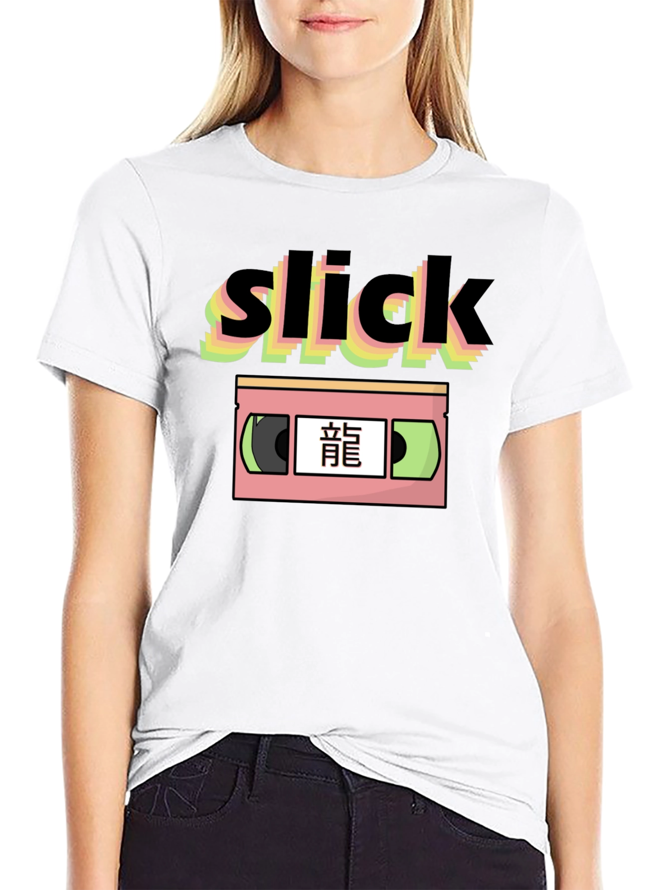 Slick Retro Japanese VHS Graphic T-Shirt