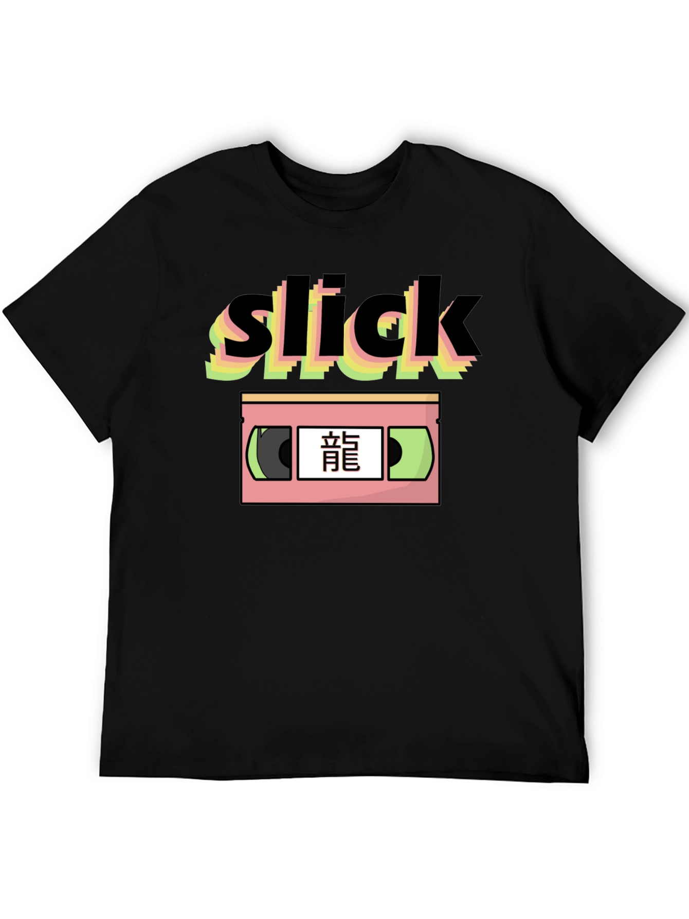 Slick Retro Japanese VHS Graphic T-Shirt