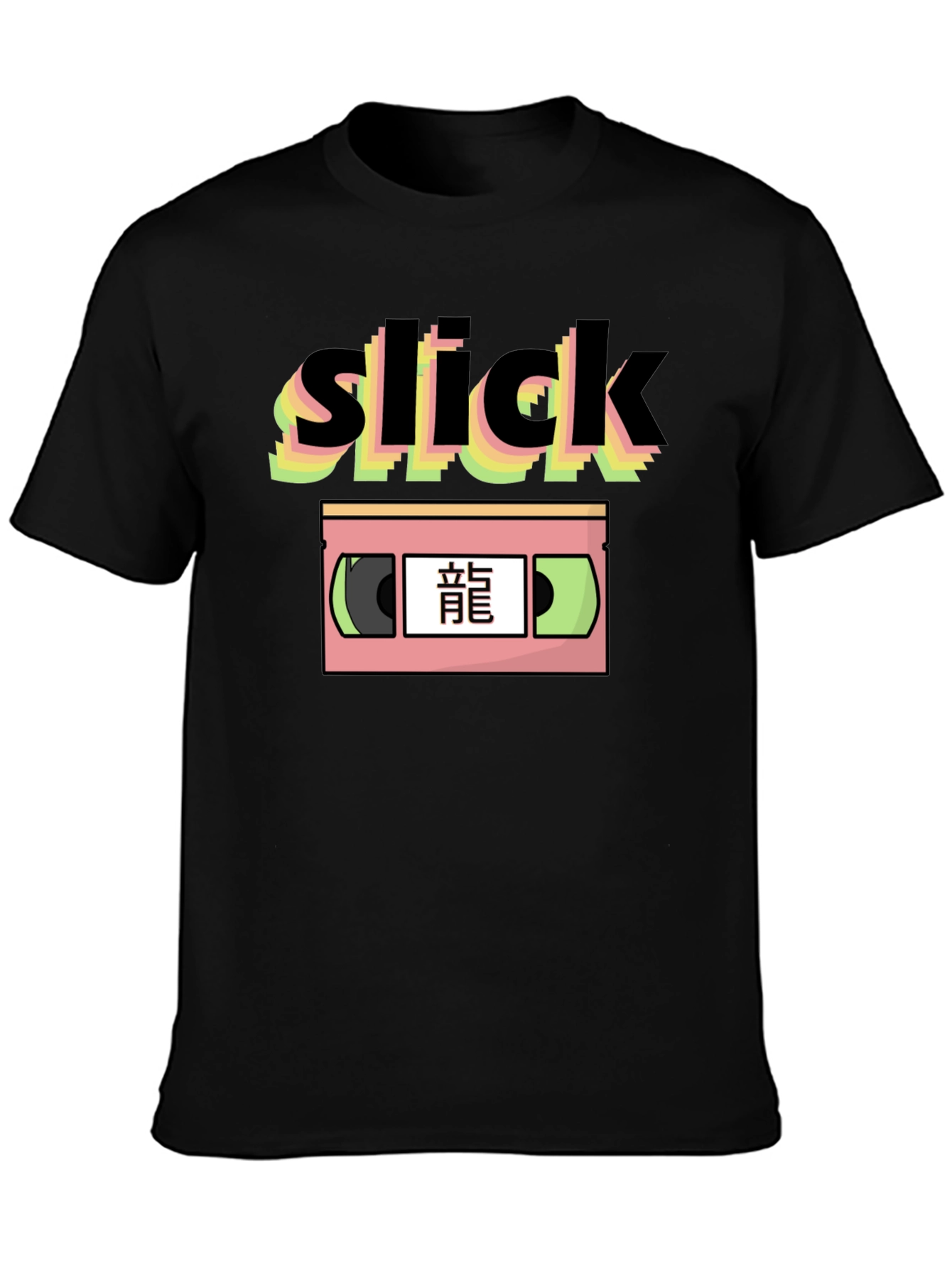 Slick Retro Japanese VHS Graphic T-Shirt